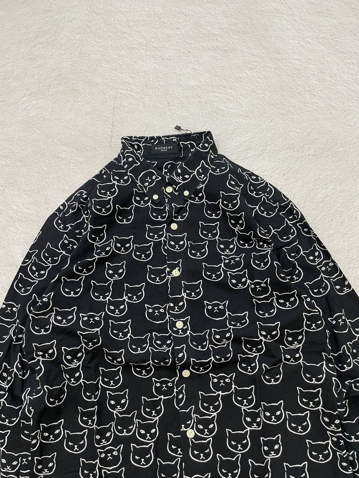 Givenchy Givenchy Archival Cat Print Shirt Black White Pattern Y2K Size US M / EU 48-50 / 2 - 2 Thumbnail