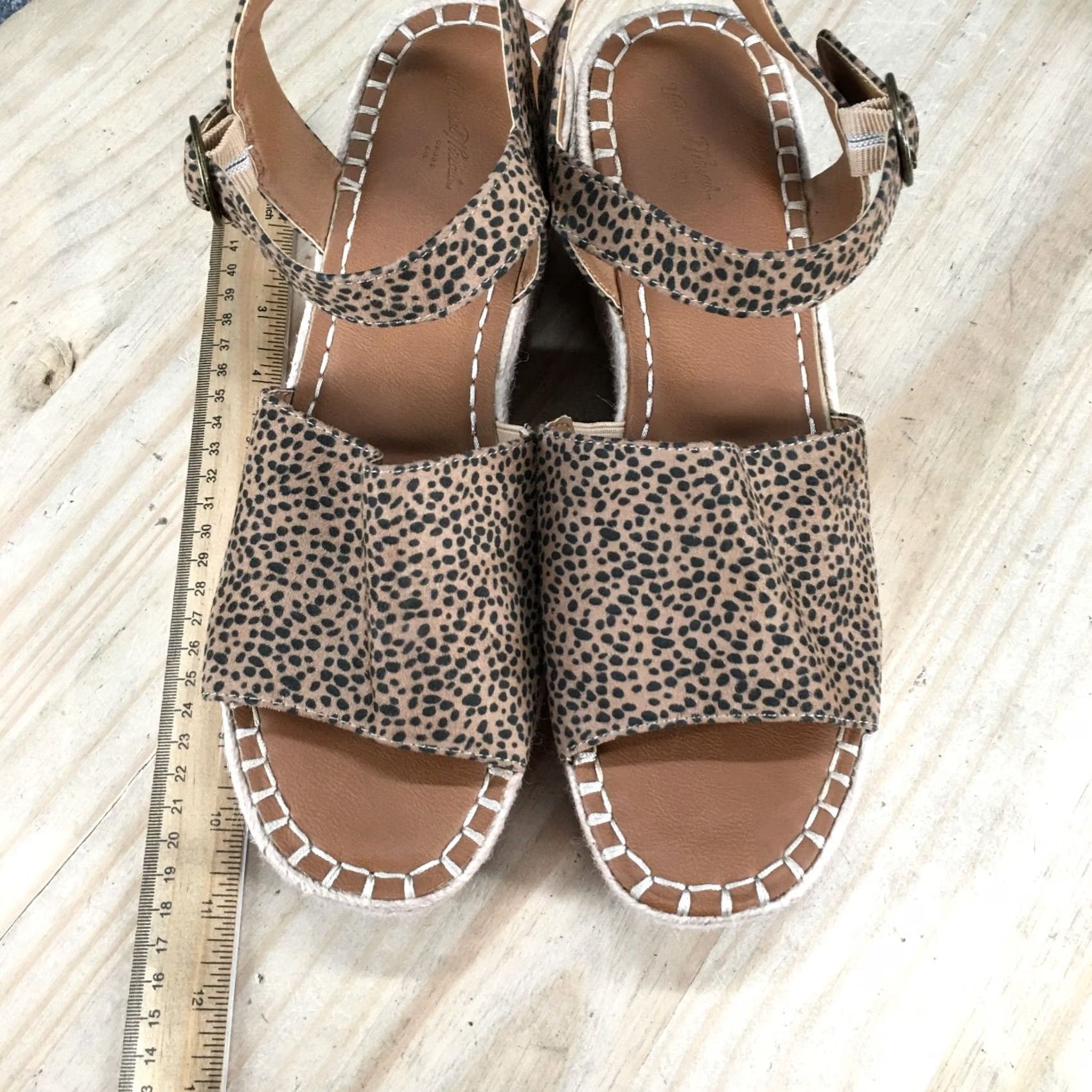 Vintage Universal Thread Sandals Women 11 Morgan Platform Wedge Espadrille Brown True Brown Size US 11 / IT 41 - 6 Thumbnail