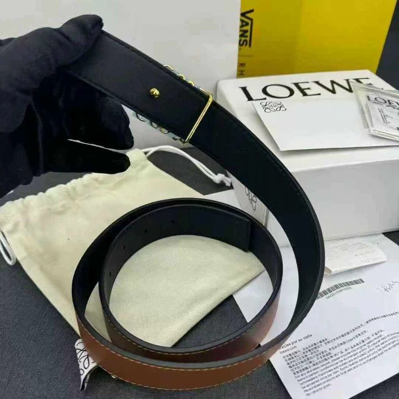Loewe LOEWE size 85 Double-Sided Logo Buckle Brown Jacket Size ONE SIZE - 4 Thumbnail