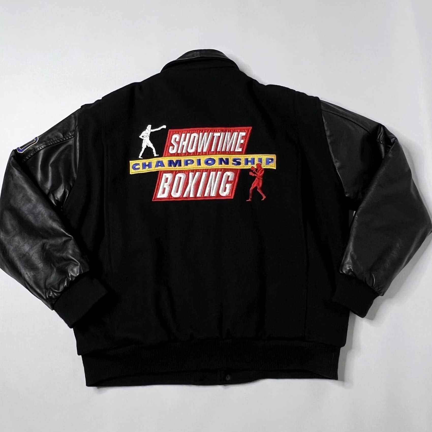 Vintage VINTAGE Showtime Championship Boxing Varsity Jacket Wool Embroidered Made USA L Men Regular Size Black Identity Inc Jacket Size US L / EU 52-54 / 3 - 2 Thumbnail