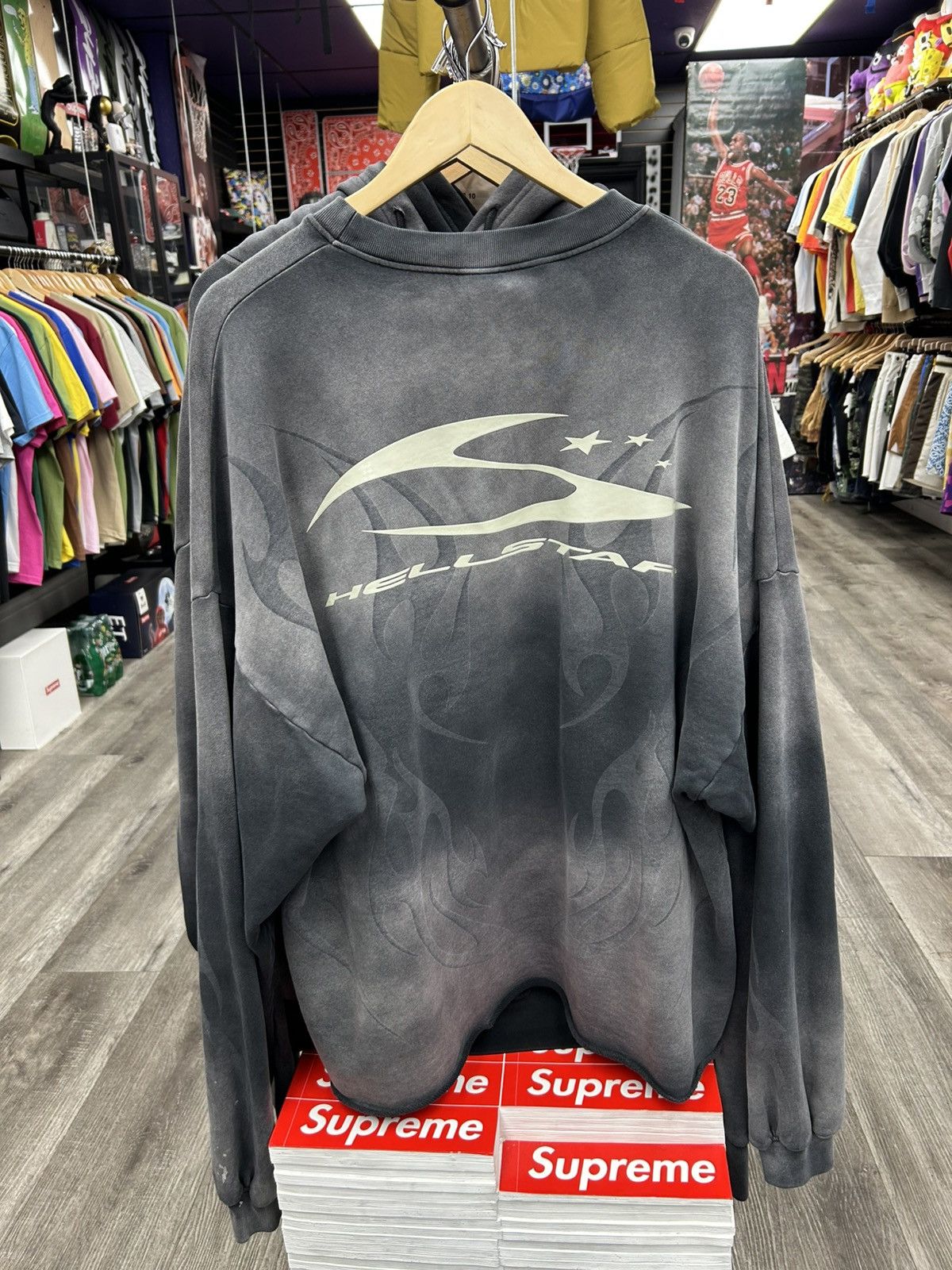 HELLSTAR Hellstar Burned Tribal Crewneck (Oversized) Size US M / EU 48-50 / 2 - 2 Thumbnail