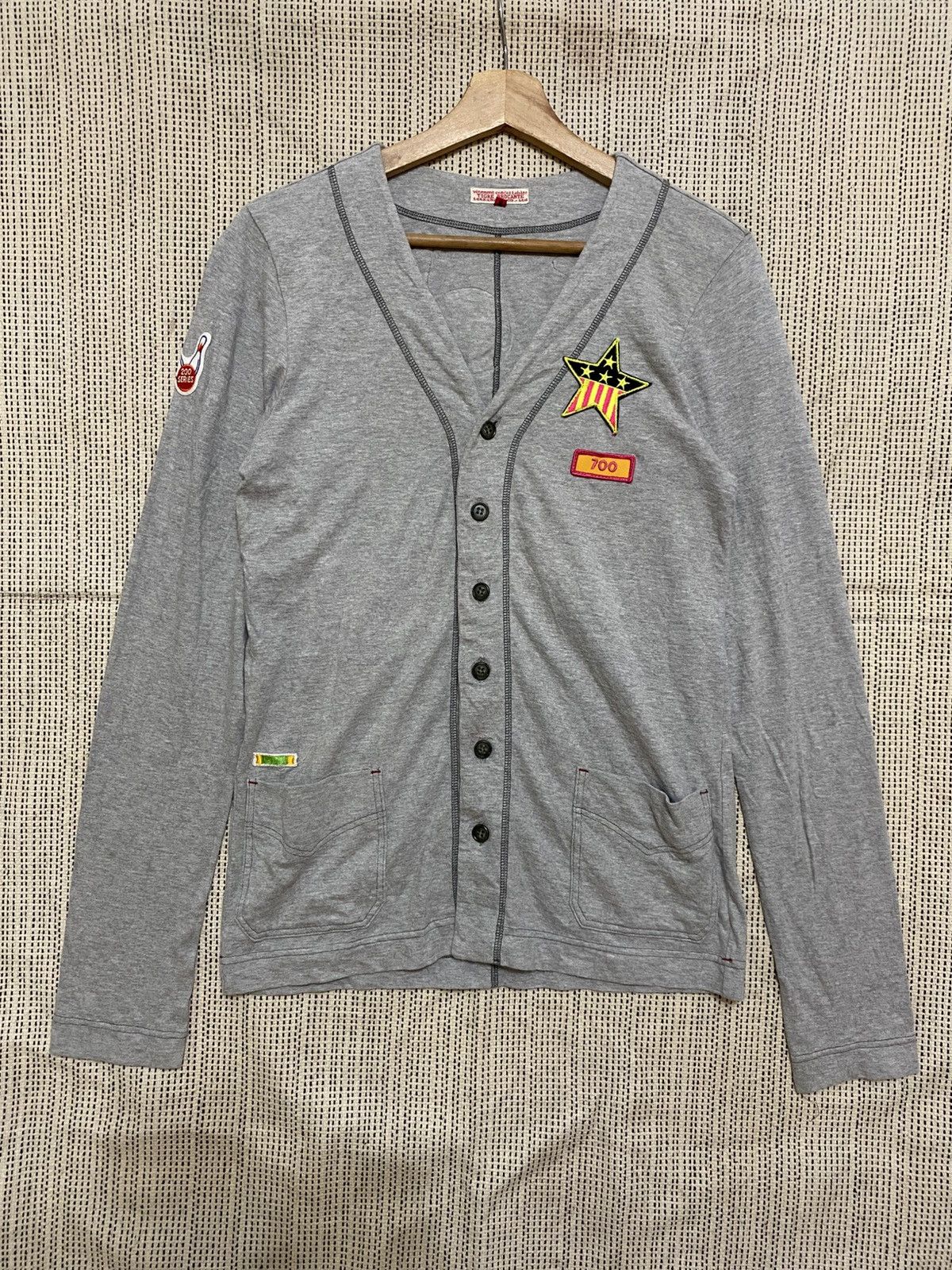 Vetements Vetements Grey Button-Up Cardigan – 700 Patch Design Size M / US 6-8 / IT 42-44 - 1 Thumbnail