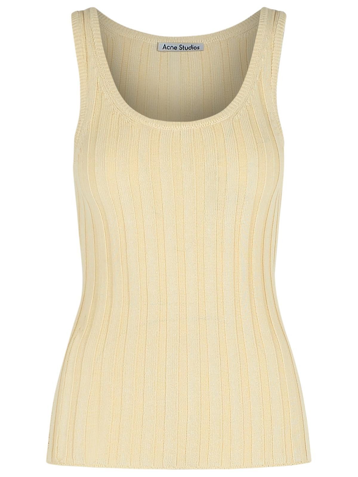 Acne Studios ACNE STUDIOS Cream Cotton Blend Tank Top Size XS / US 0-2 / IT 36-38 - 1 Thumbnail