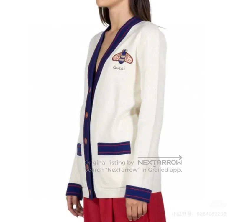 Gucci Gucci Little Bee Knitted Cardigan coat Size S / US 4 / IT 40 - 6 Thumbnail
