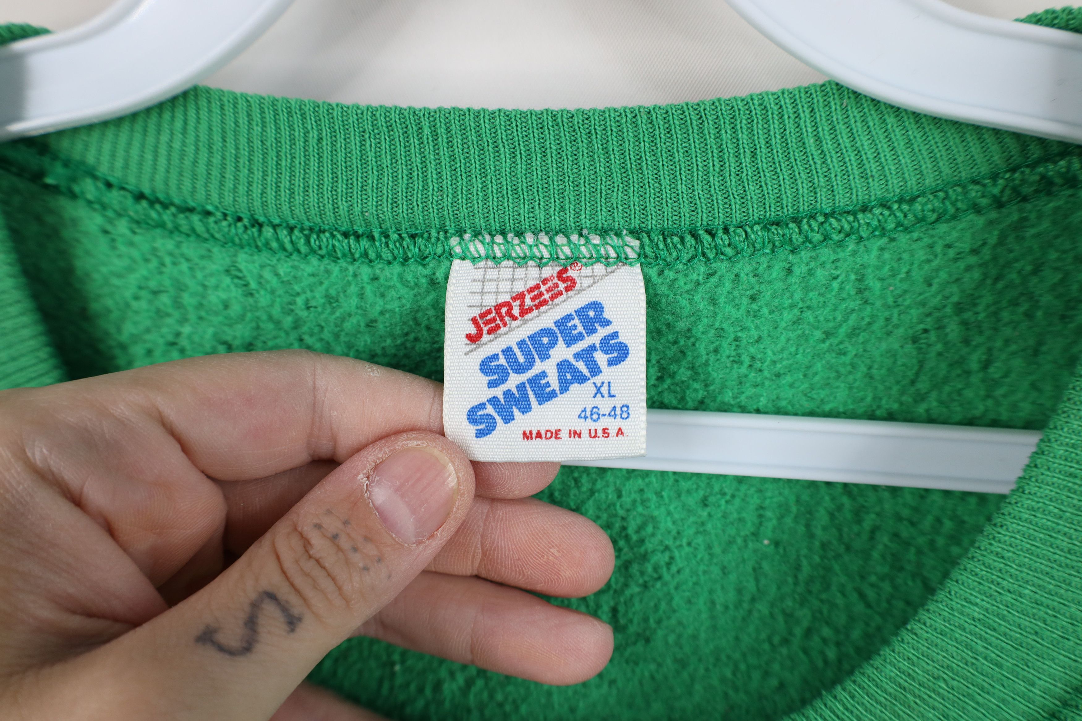 Vintage Vintage 90s Streetwear Produce Farmer Sweatshirt Green USA Size US XL / EU 56 / 4 - 6 Thumbnail
