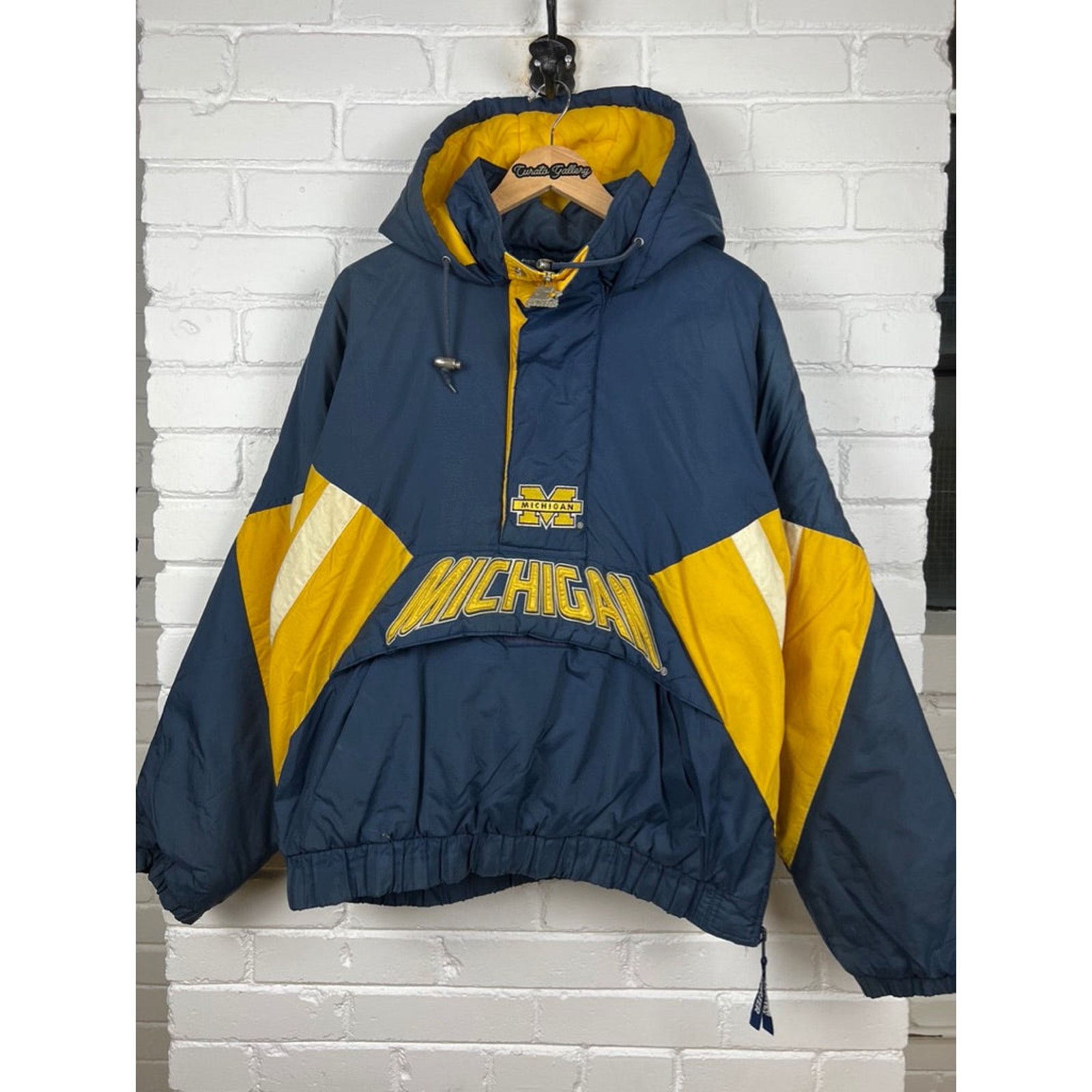 Vintage Vintage 90s Michigan Wolverines Embroidered Half Zip L Size US L / EU 52-54 / 3 - 1 Thumbnail