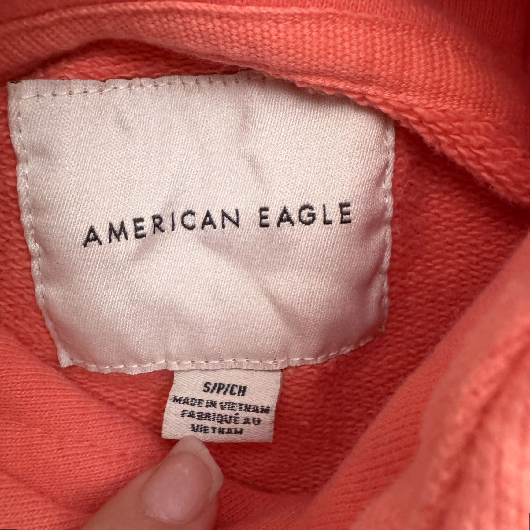Vintage VINTAGE American Eagle Hoodie Shirt Mens Small Pink Kangaroo Pocket Pullover 95% Cotton 5% Polyester Size US S / EU 44-46 / 1 - 5 Thumbnail