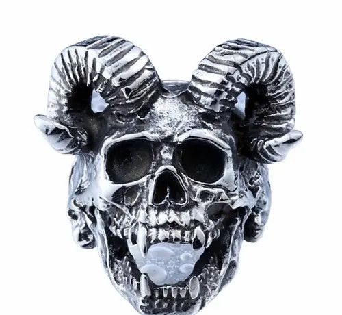 Other Vintage Skull Ring Size ONE SIZE - 4 Thumbnail