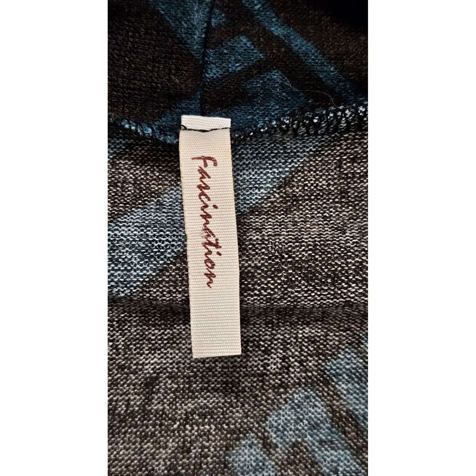 Vintage Fascination Cardigan Geometric Aztec Open Front Women M Boho Casual Blue Mens? Size M / US 6-8 / IT 42-44 - 7 Thumbnail