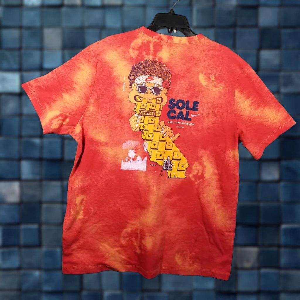 Nike Shirt Mens XL Orange Tie Dye Los Angeles Graphic CW2451-631 California Mens