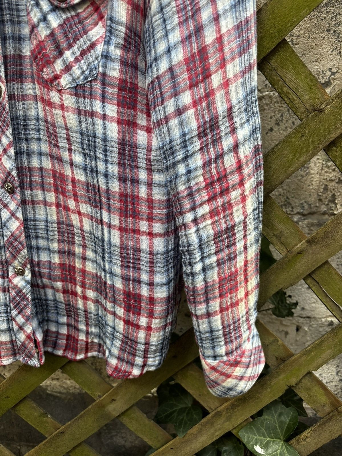 Chrome Hearts Chrome Hearts Star Button Red/Whte/Blu Flannel Shirt Size US S / EU 44-46 / 1 - 5 Thumbnail
