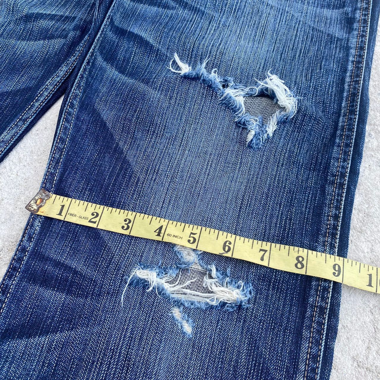If Six Was Nine Vintage Back Number Black Label Distressed Denim Size US 32 / EU 48 - 7 Thumbnail