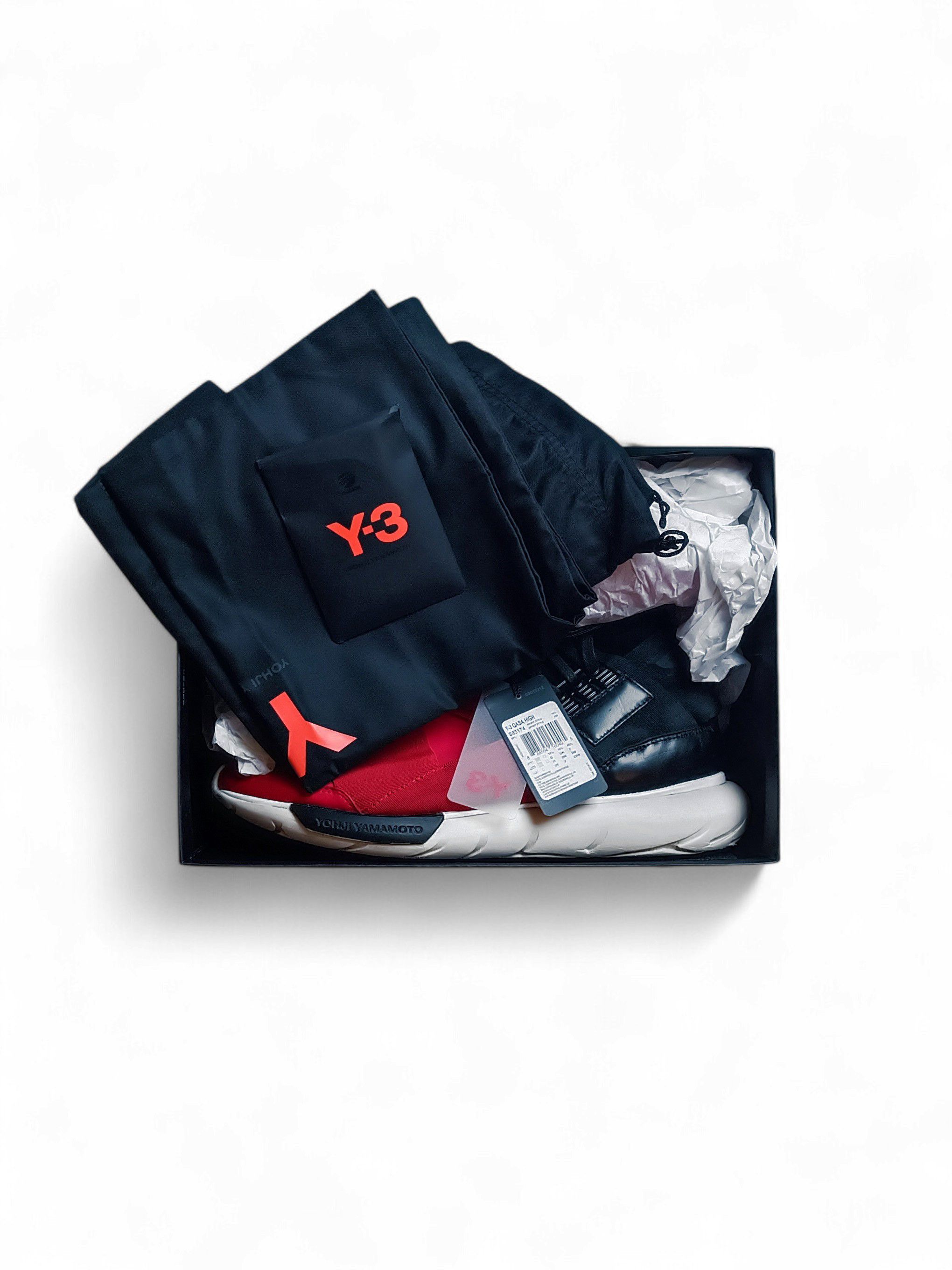 Adidas adidas Y-3 Qasa High Red Black Size US 11 / EU 44 - 1 Thumbnail