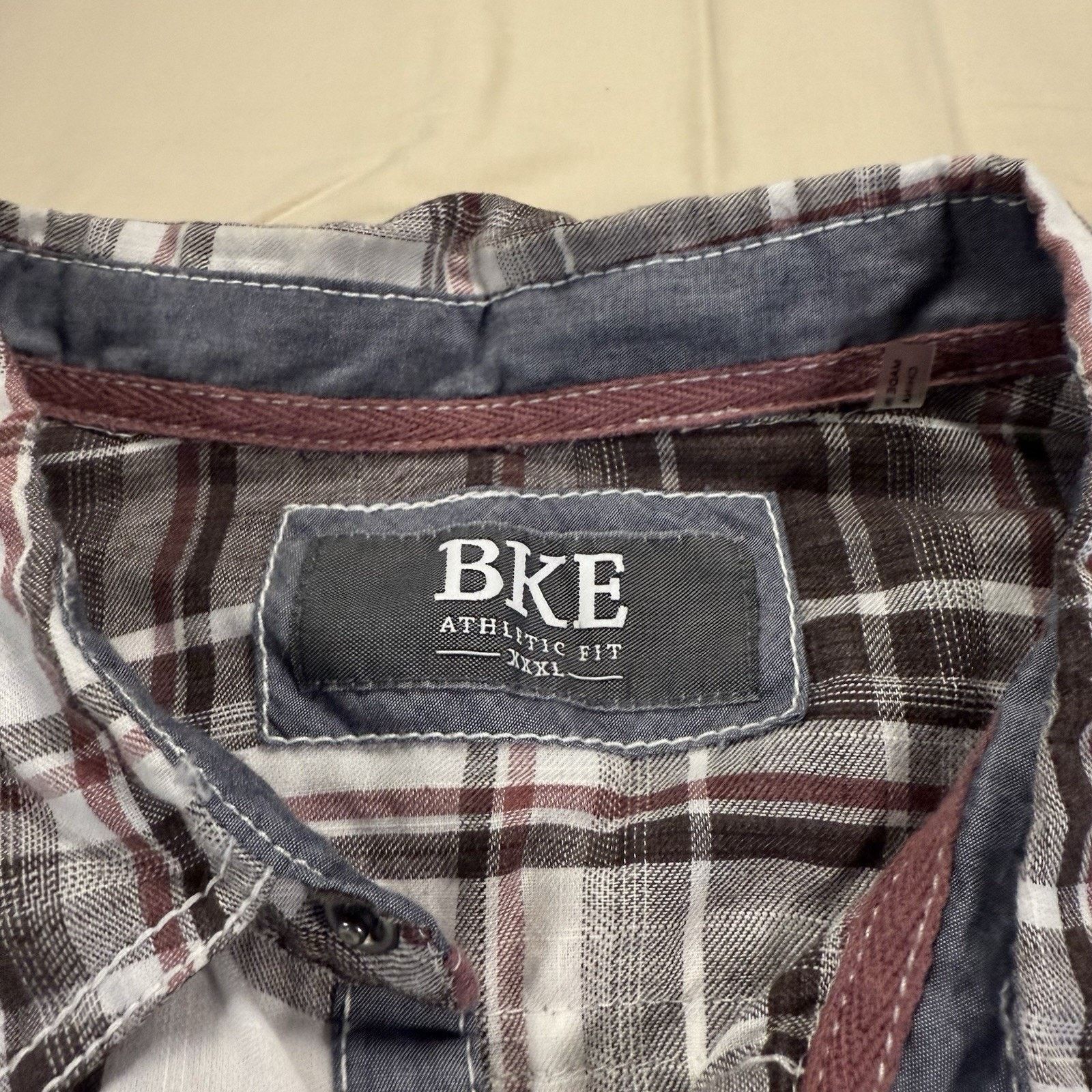 BKE BKE Western Pearl Snap Plaid Long Sleeve Button up Mens 3 XL Size US XXL / EU 58 / 5 - 3 Thumbnail