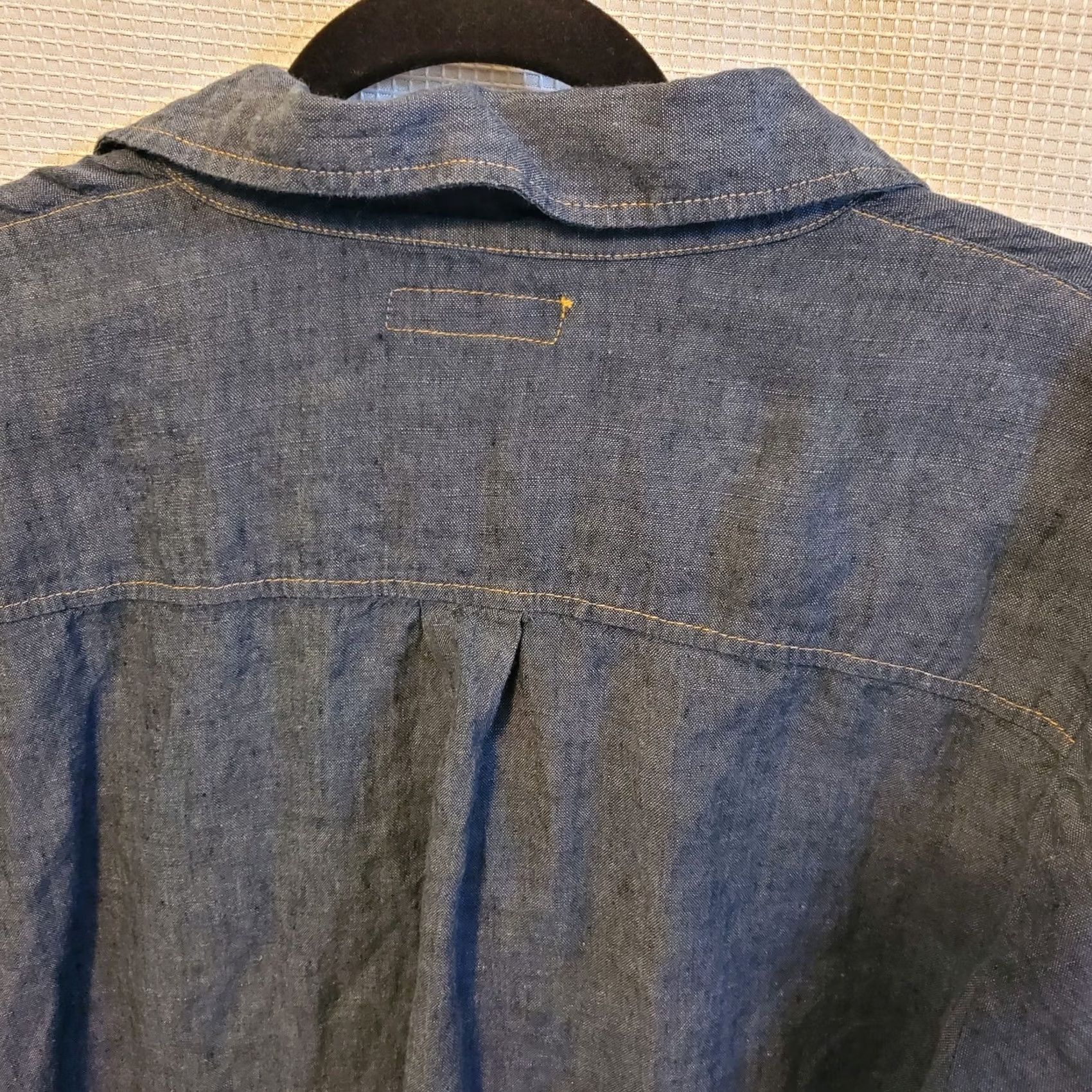 FLAX FLAX Shirt Dress Women Med Blue 100% Linen Collared Button Front Mini Preppy Sz Womens Size M / US 6-8 / IT 42-44 - 6 Thumbnail