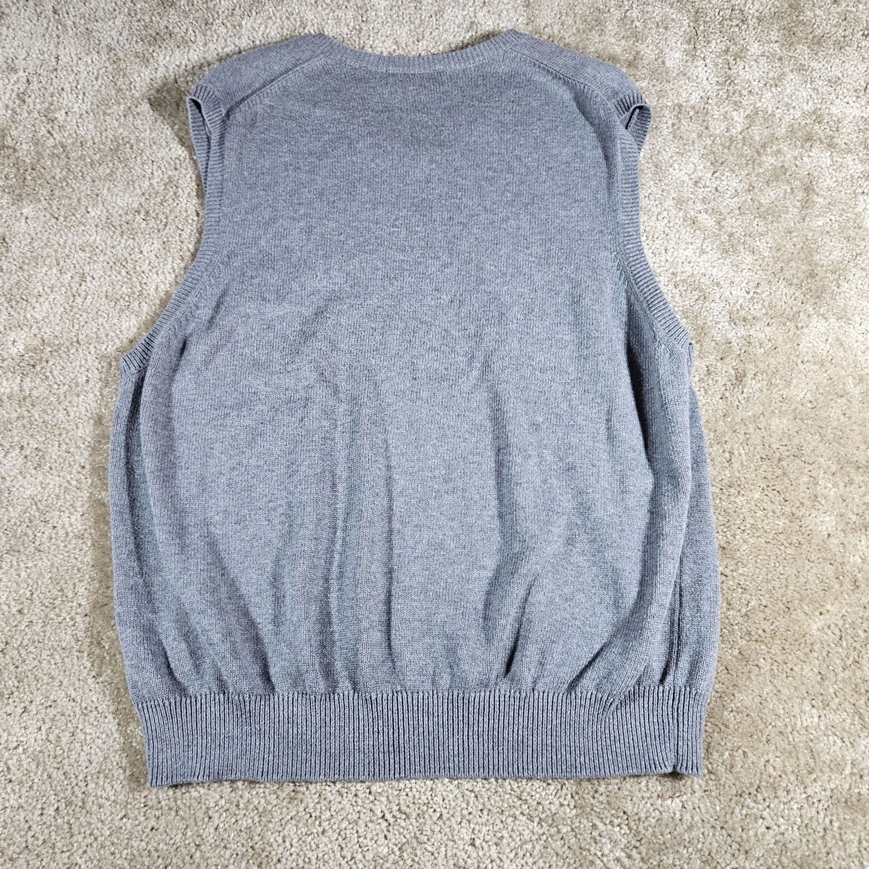 Brooks Brothers Brooks Brothers Gray Cotton Sweater Vest Mens V Neck XL Size US XL / EU 56 / 4 - 2 Thumbnail