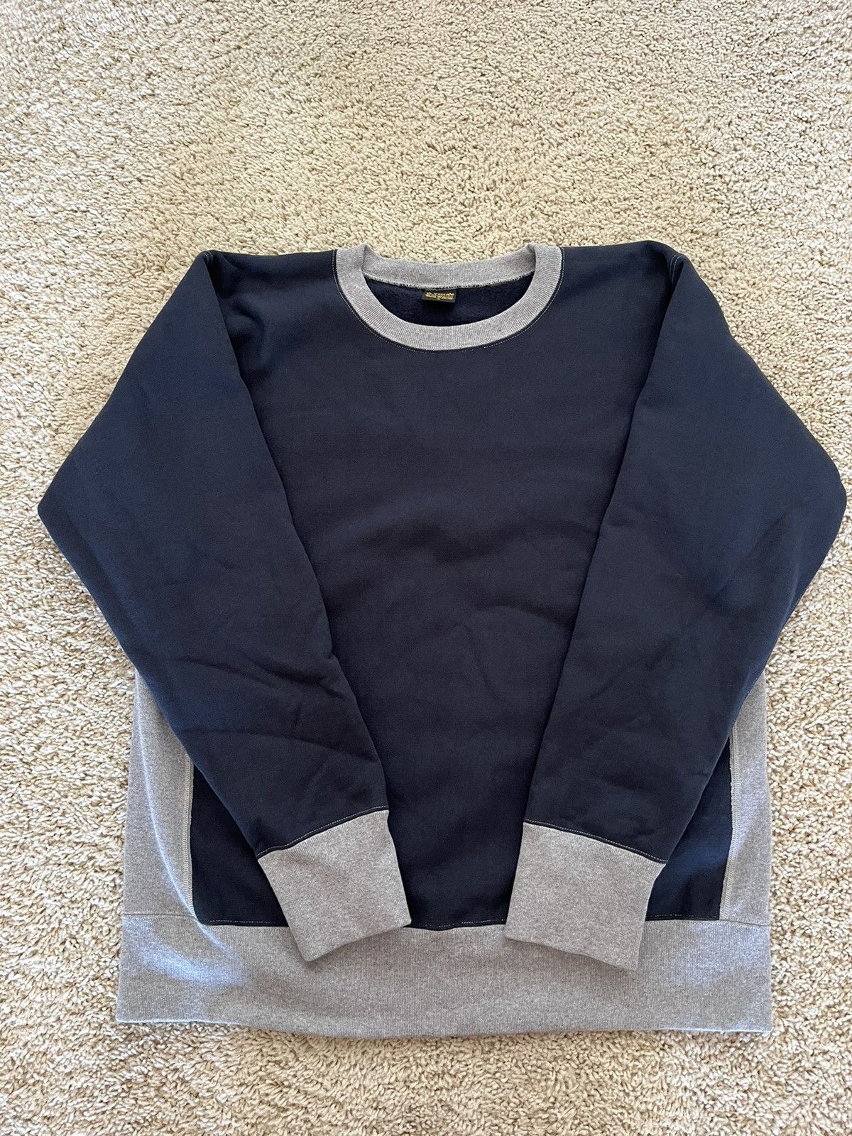*A VONTADE A Vontade 2 Tone Crewnecn Sweatshirt Navy Grey Size US M / EU 48-50 / 2 - 1 Thumbnail