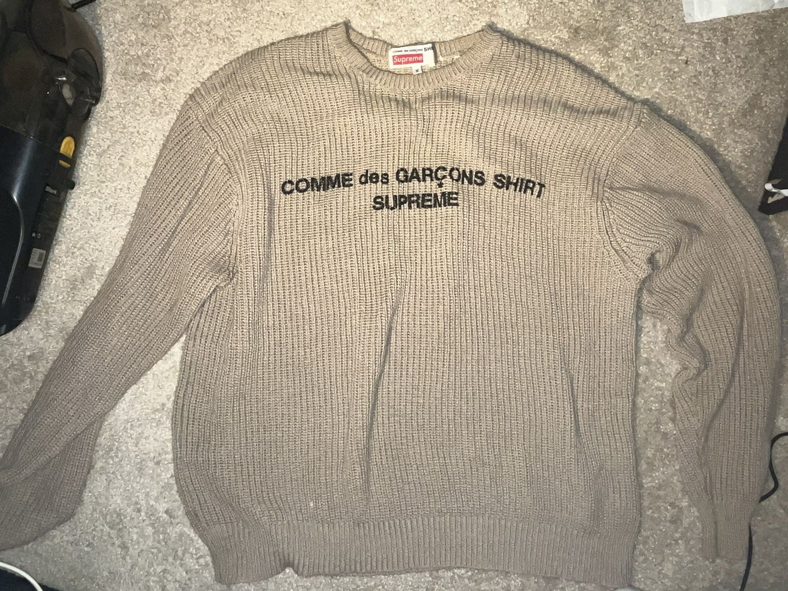 Pre-owned Comme Des Garcons X Comme Des Garcons Shirt Supreme Comme Des Garçons Shirt Sweater In Brown Tan