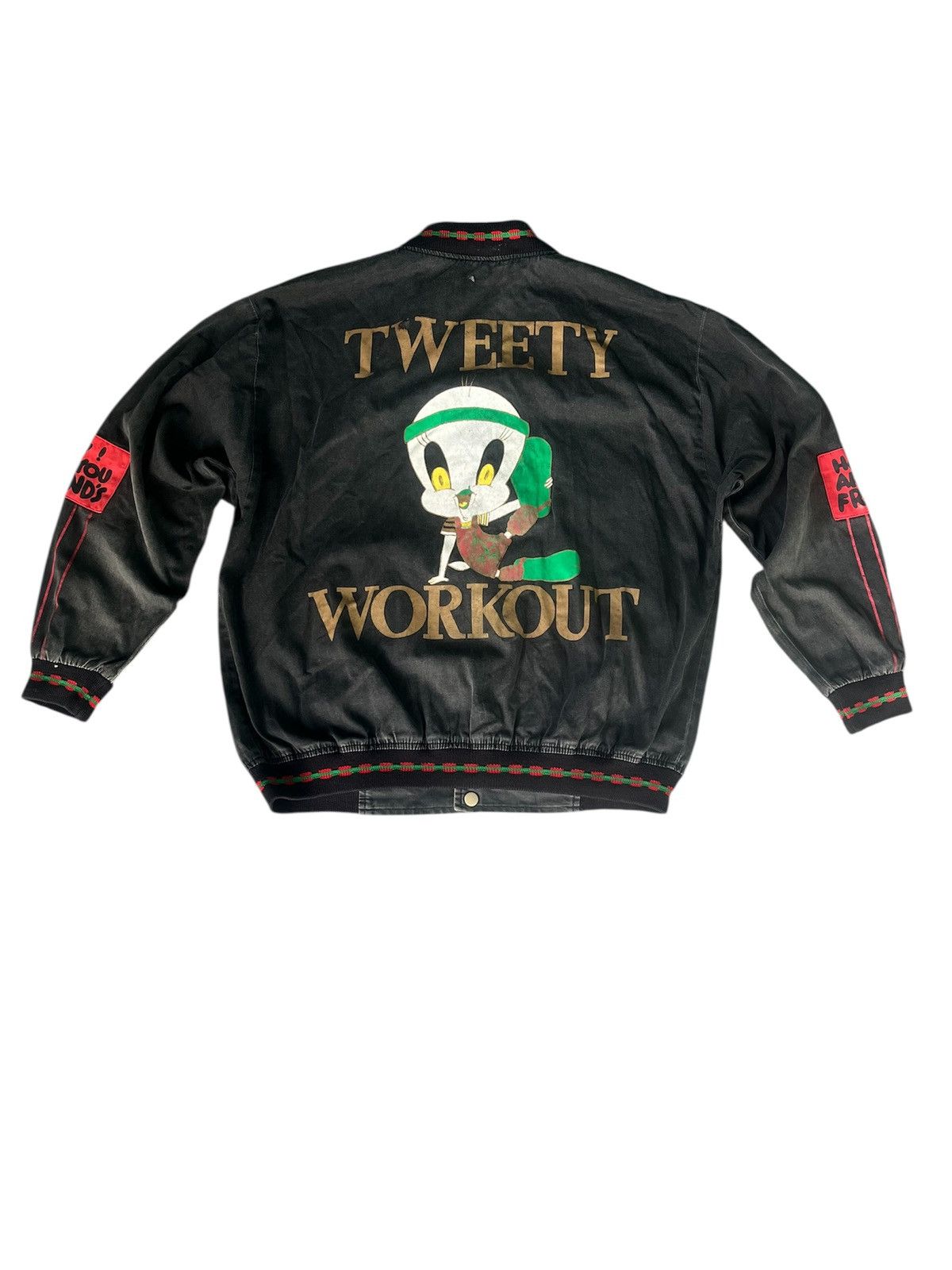 Dry Bones Vintage 90s Soprano "How! Are You Tweety Workout Jacket Size US M / EU 48-50 / 2 - 2 Thumbnail