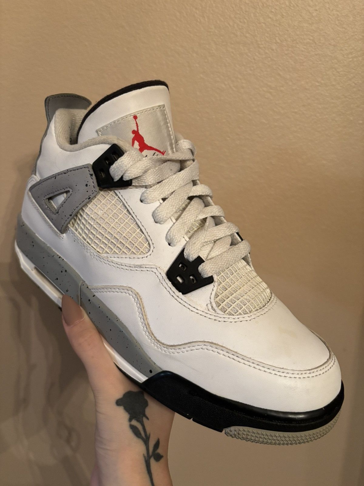 Jordan Brand Air Jordan 4 Retro OG BG 'White Cement' 2016 Size US 6 / EU 39 - 2 Thumbnail
