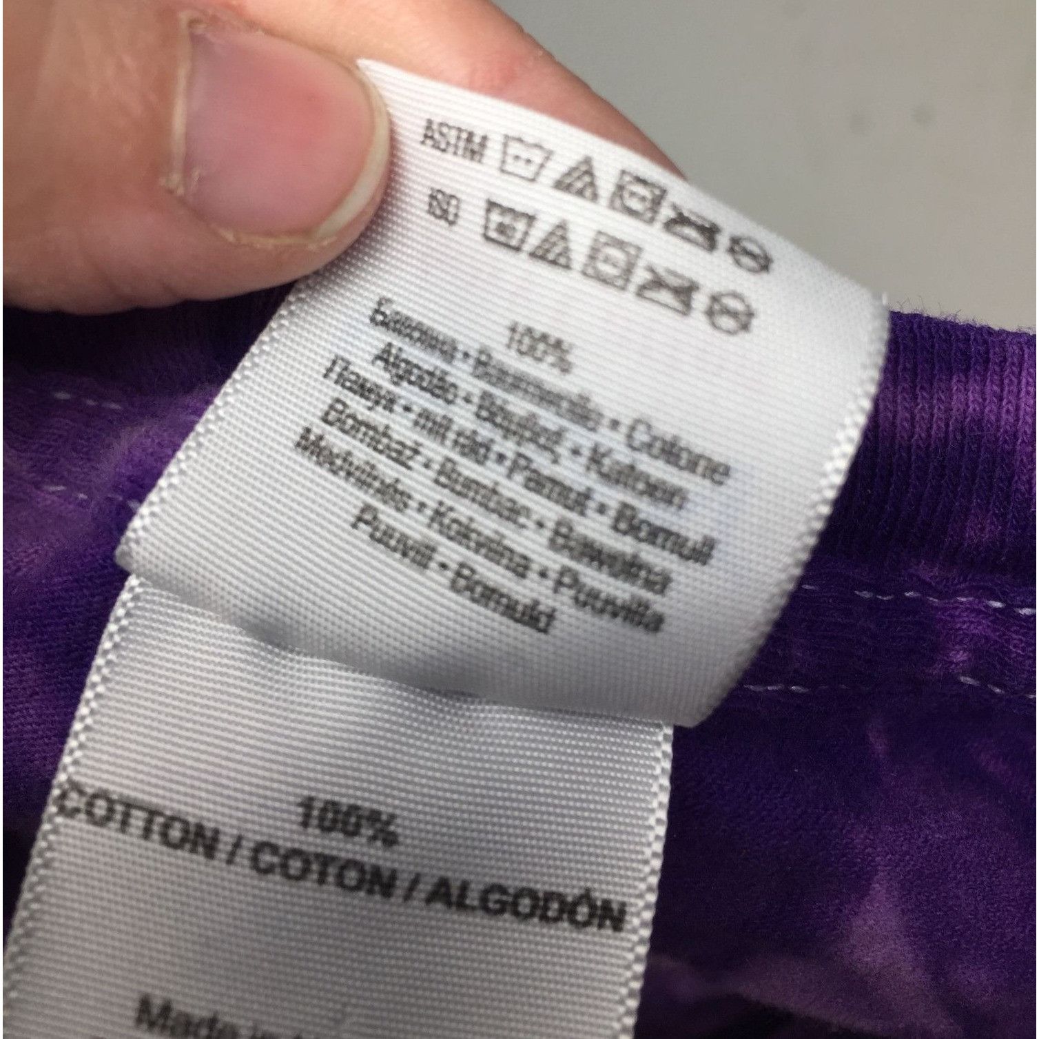 Gildan NORTHWESTERN WOMENS PURPLE TIE DYE LONG SLEEVE SHIRT Size XXL / US 16-18 / IT 52-54 - 4 Thumbnail