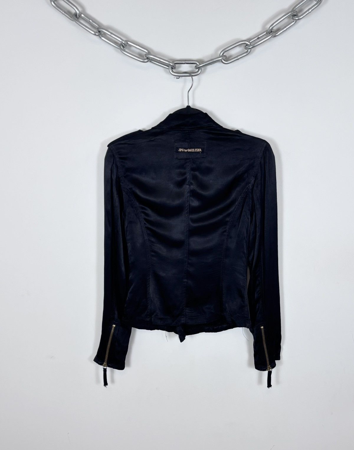 Jean Paul Gaultier Vintage Jean Paul Gaultier Women’s Black Biker Jacket Size S / US 4 / IT 40 - 2 Thumbnail