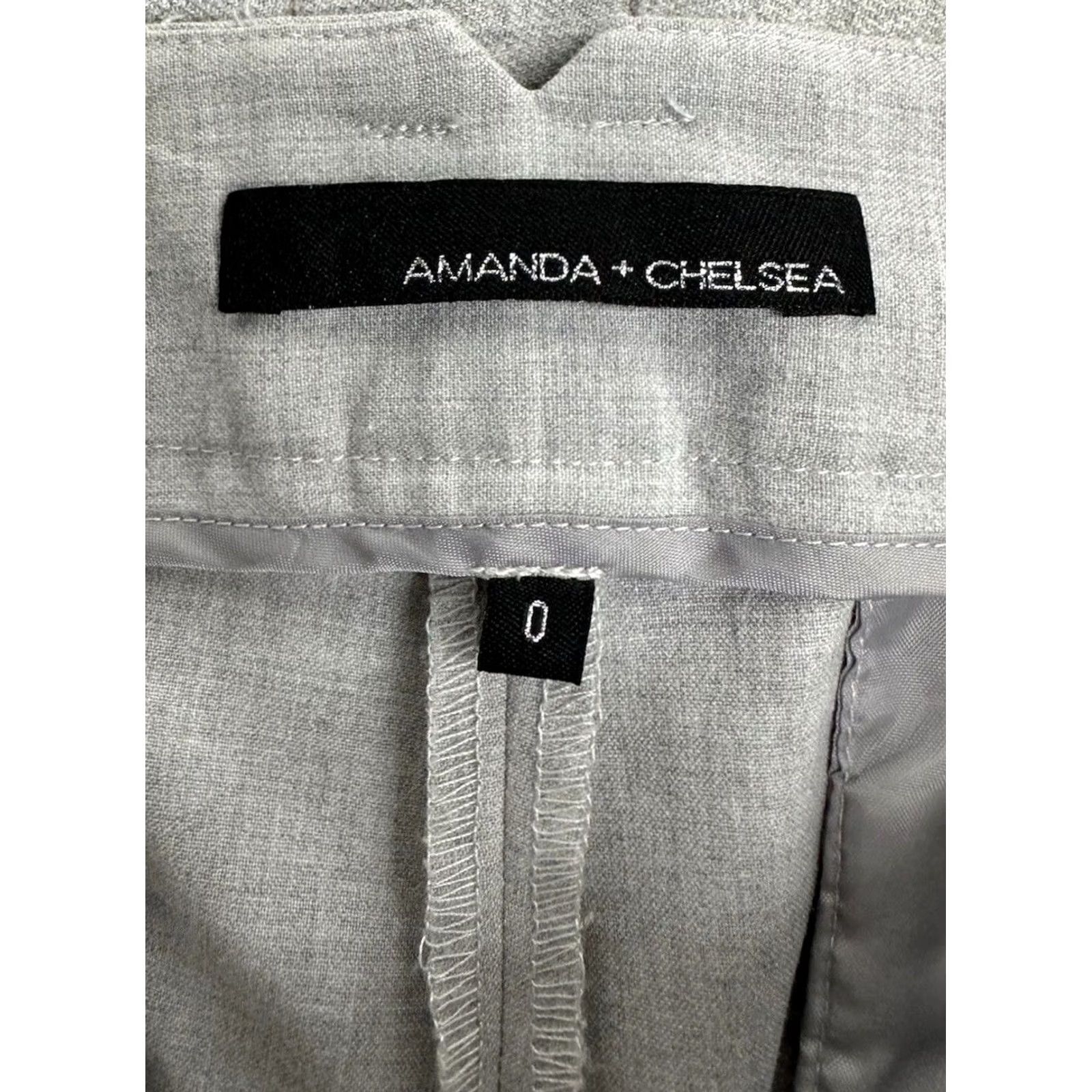 Vintage Amanda + Chelsea Slim Fit Gray Ankle Dress Pant Trousers Women’s 0 Slimming Slim Gray 0 Women Size 25" / US 0 / IT 36 - 6 Thumbnail