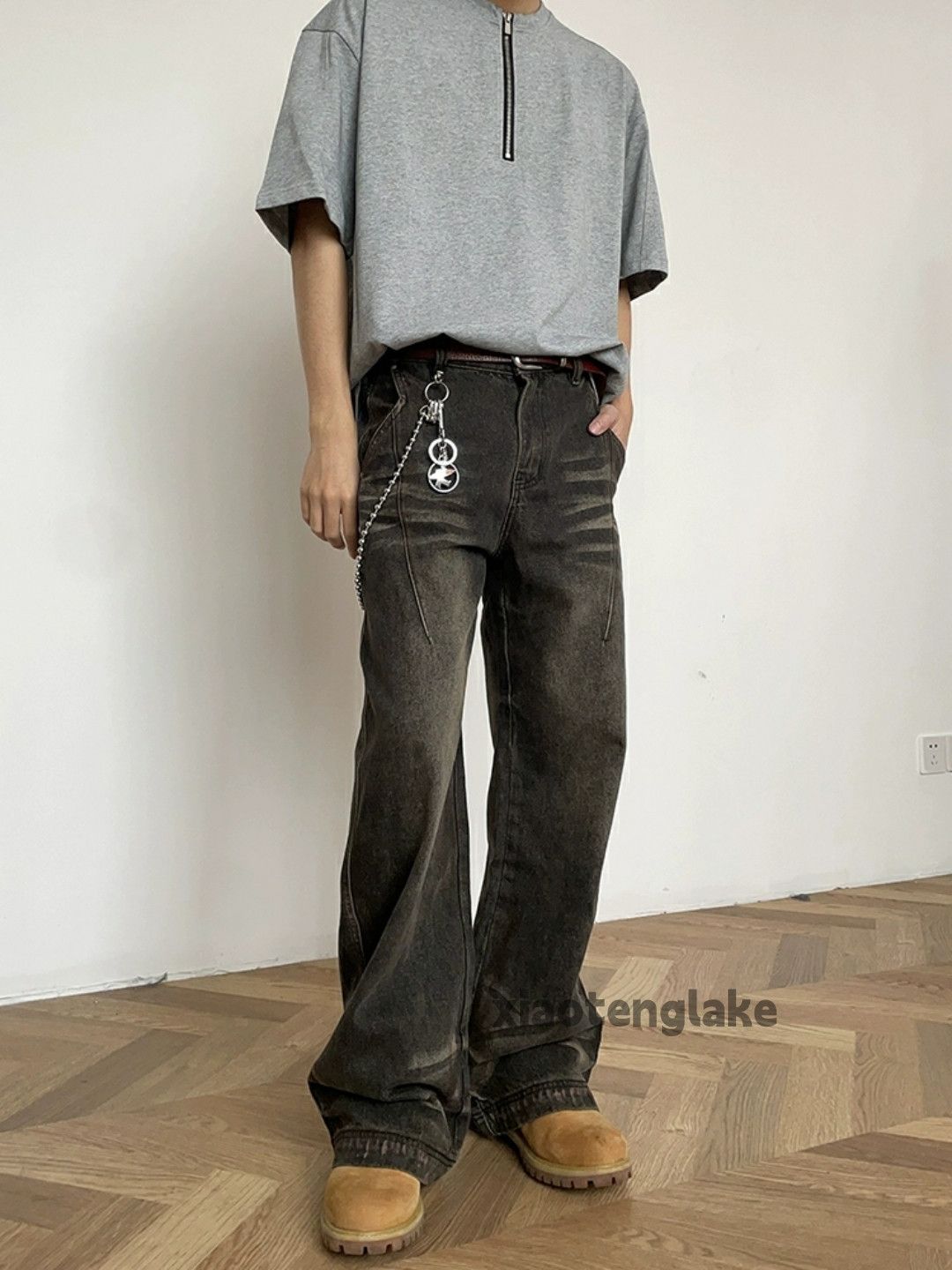 loose baggy y2k washed faded punk grunge jeans