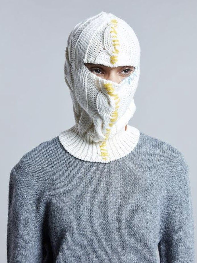 image of Marni O1W1Db10524 Size: Os / Wool Virgin Balaclava In White, Women's