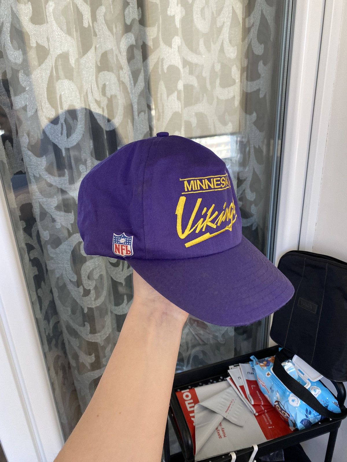 NFL × Vintage Vintage 90s Minnesota Vikings NFL Retro Cap Football Size ONE SIZE - 2 Thumbnail