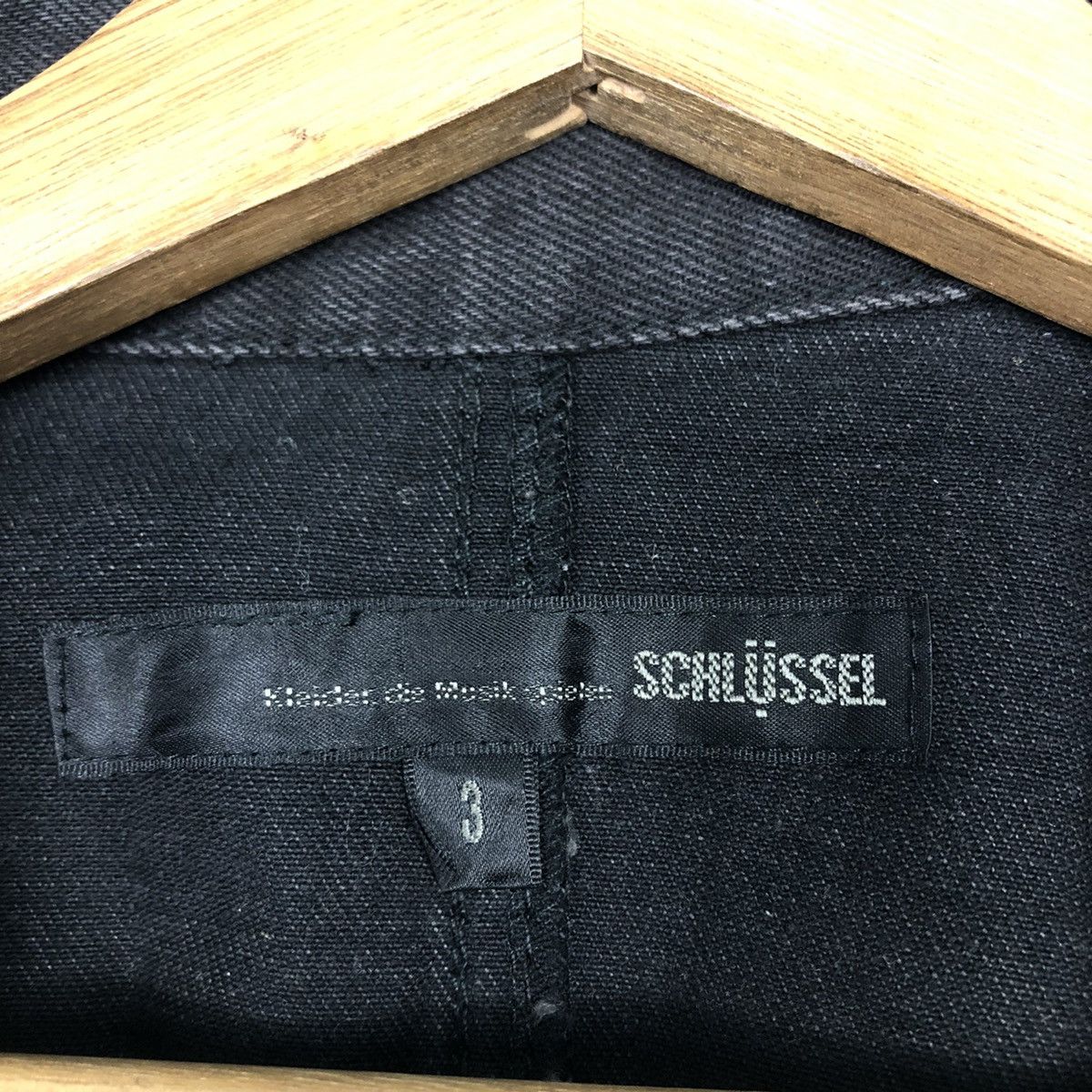 Japanese Brand 📌Schlussel Biker Denim Jacket Iconic Black Issey Miyake Size US M / EU 48-50 / 2 - 17 Thumbnail