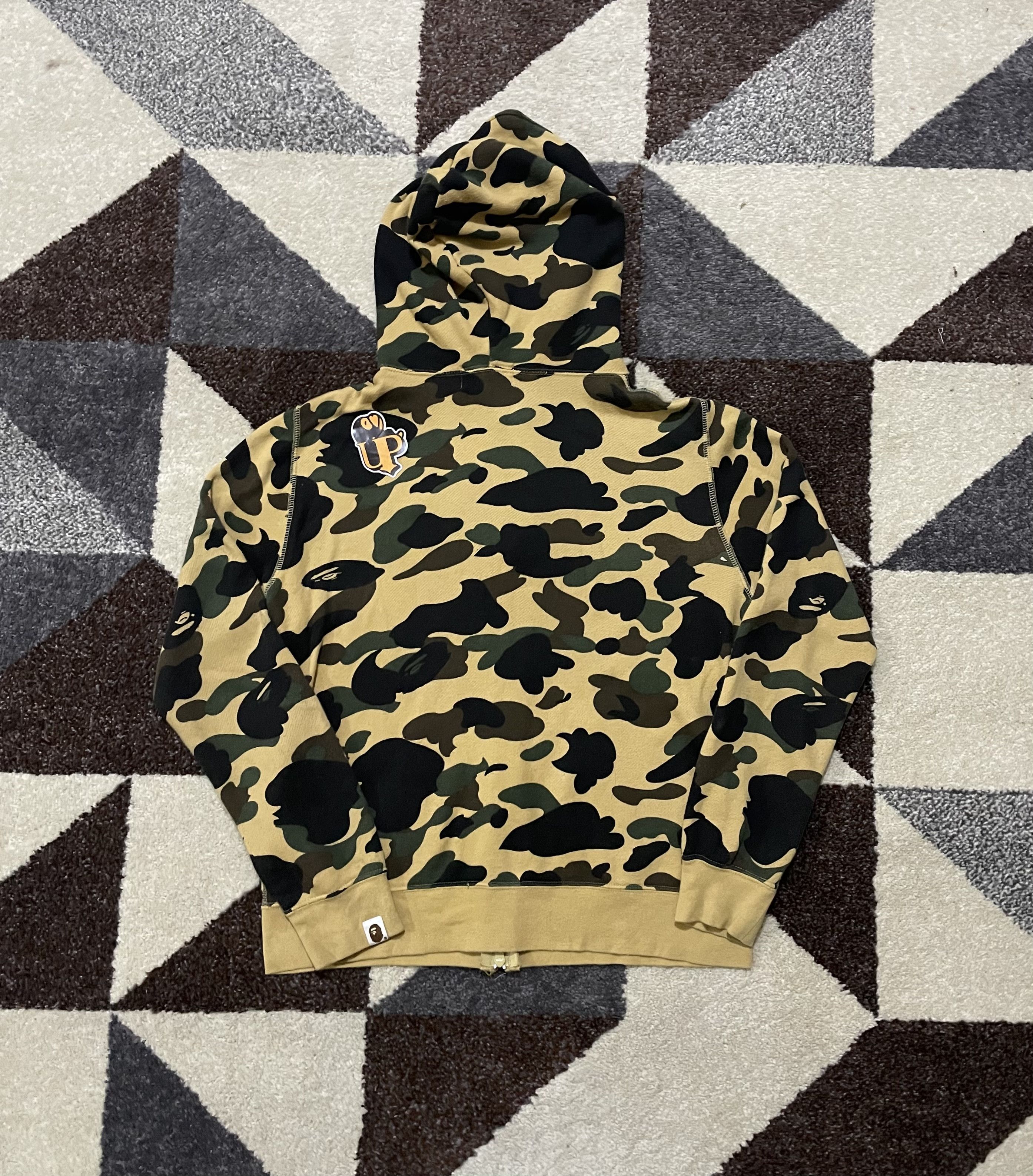 Bape Bape 1st Camo Yellow Full zip Hoodie Size S / US 4 / IT 40 - 5 Thumbnail
