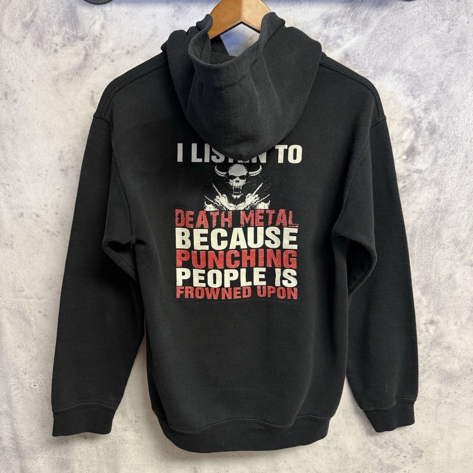 Vintage Death Metal Hoodie Sweatshirt Mens Small Black Size US S / EU 44-46 / 1 - 1 Thumbnail