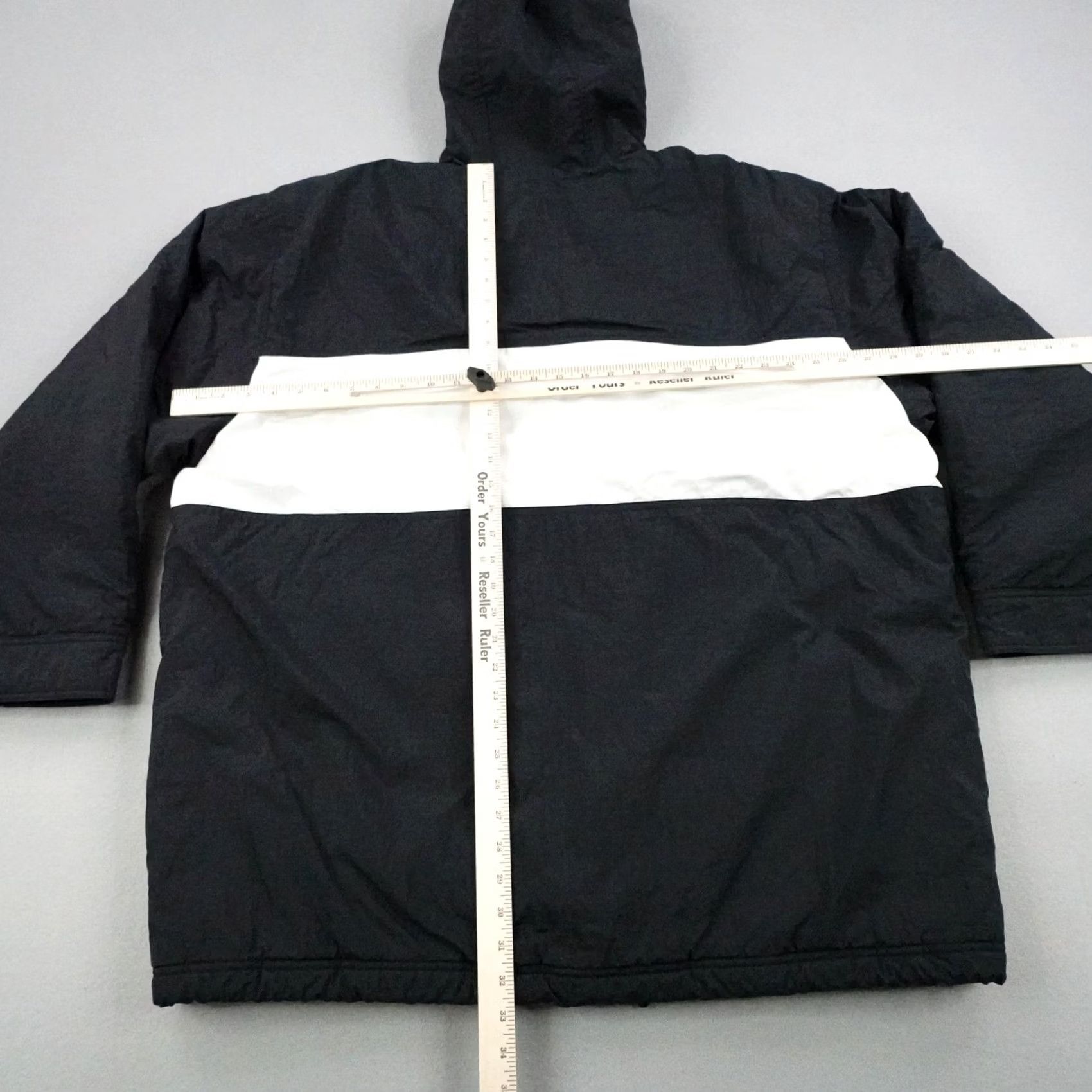 Nike Nike Parka Jacket Mens XL Black White Colorblock Insulated Quilted Full Zip Hooded Coat Size US XL / EU 56 / 4 - 4 Thumbnail