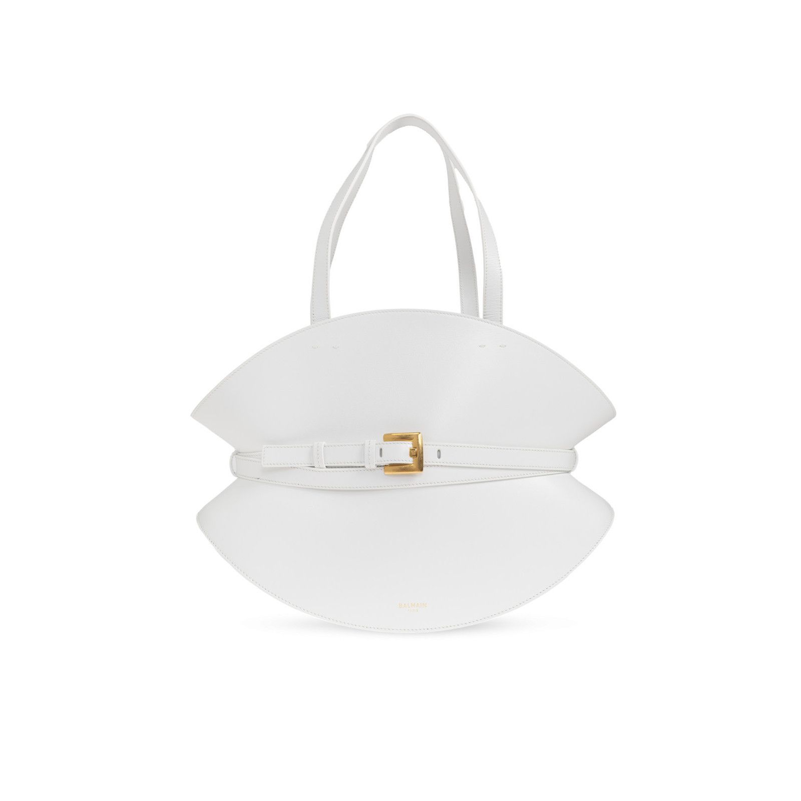 Balmain BALMAIN Shuffle Medium White Leather Shoulder Bag New & Auth Size ONE SIZE - 1 Thumbnail