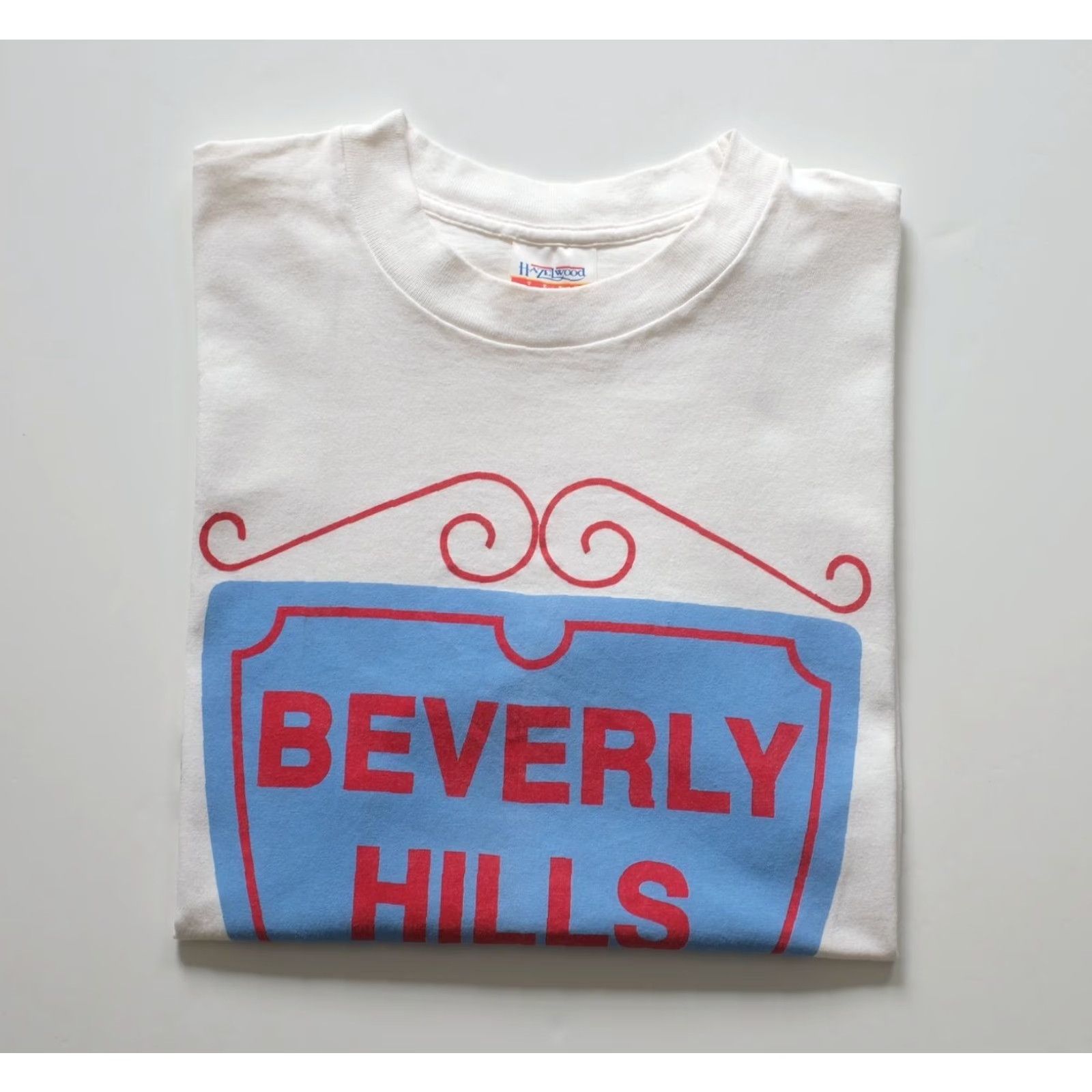 Elwood VINTAGE BEVERLY HILLS DINER ED DEBEVICS HAZELWOOD T SHIRT VTG 70s 80s MADE IN USA MEN SZ M White Cotton Crew Neck Short Sleeve Graphic Print 1970-1979 Size US M / EU 48-50 / 2 - 5 Thumbnail