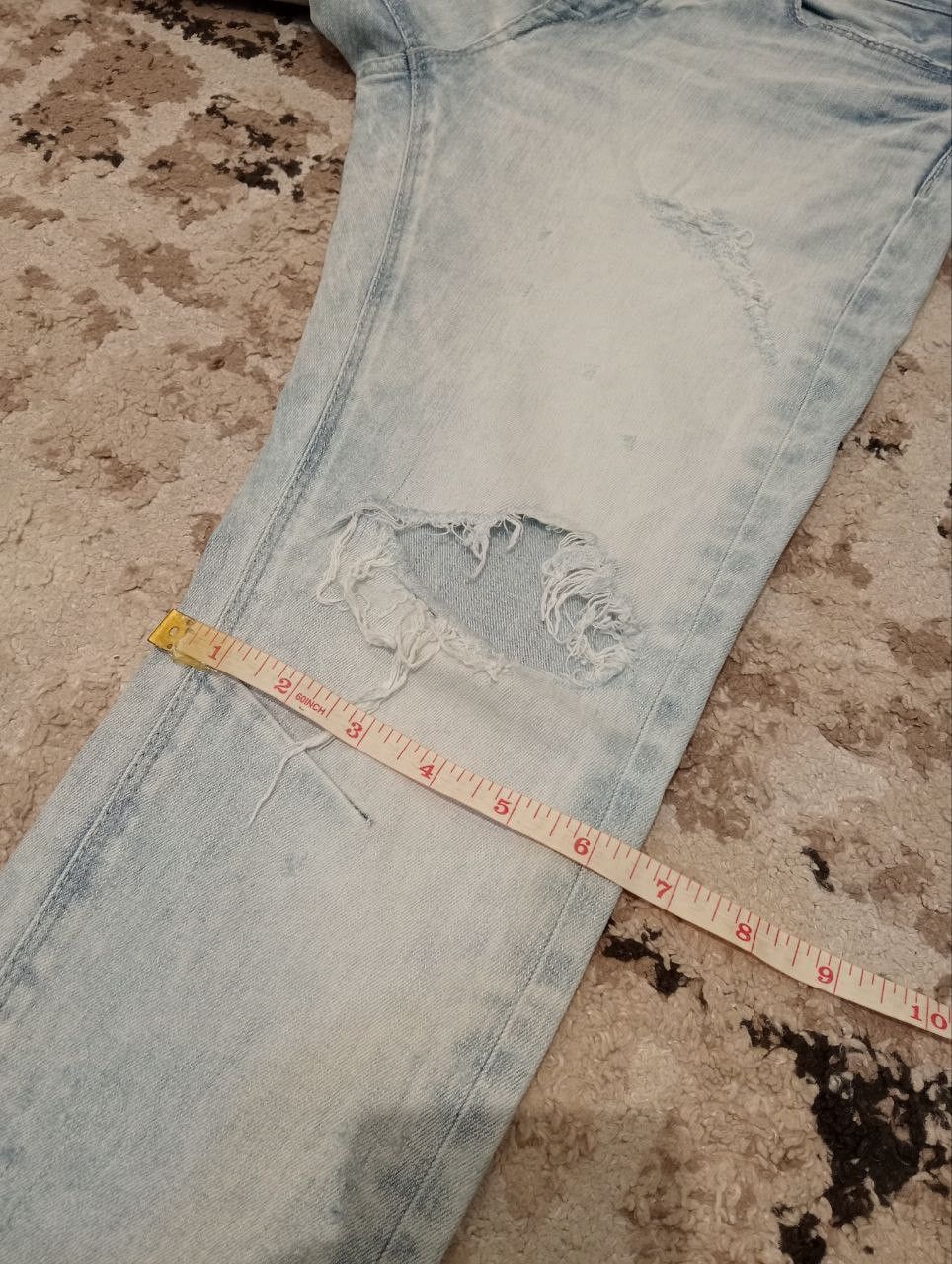 GOSTAR DE FUGA Gostar De Fuga Japan Ankle Zip Distressed Jeans Size US 33 - 21 Thumbnail
