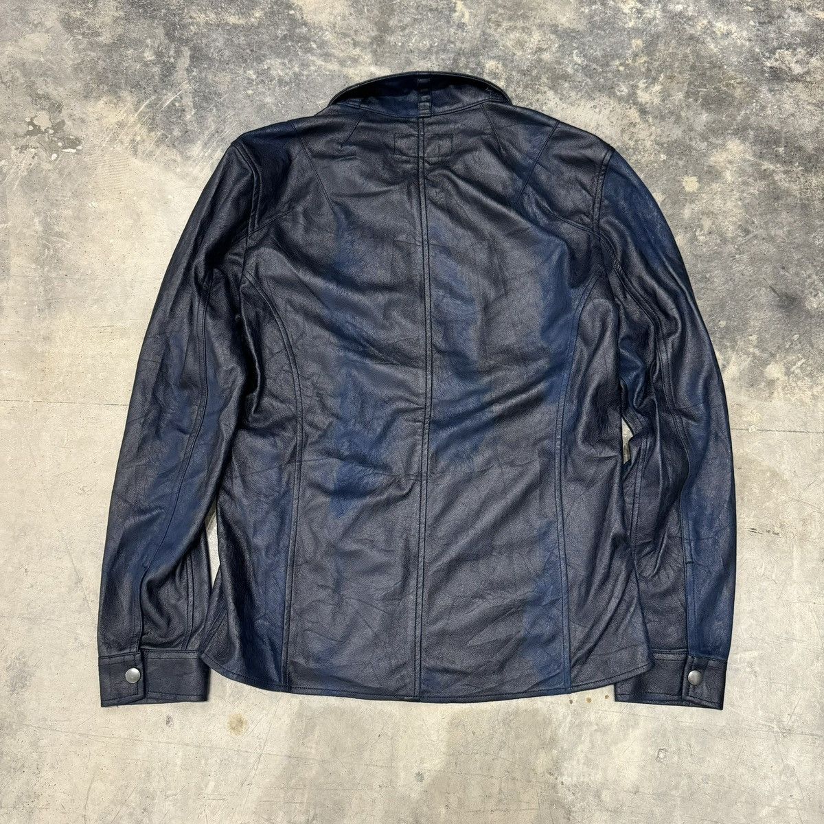 Tornado Mart Tornado Mart Blue Leather Jacket Size US S / EU 44-46 / 1 - 7 Thumbnail