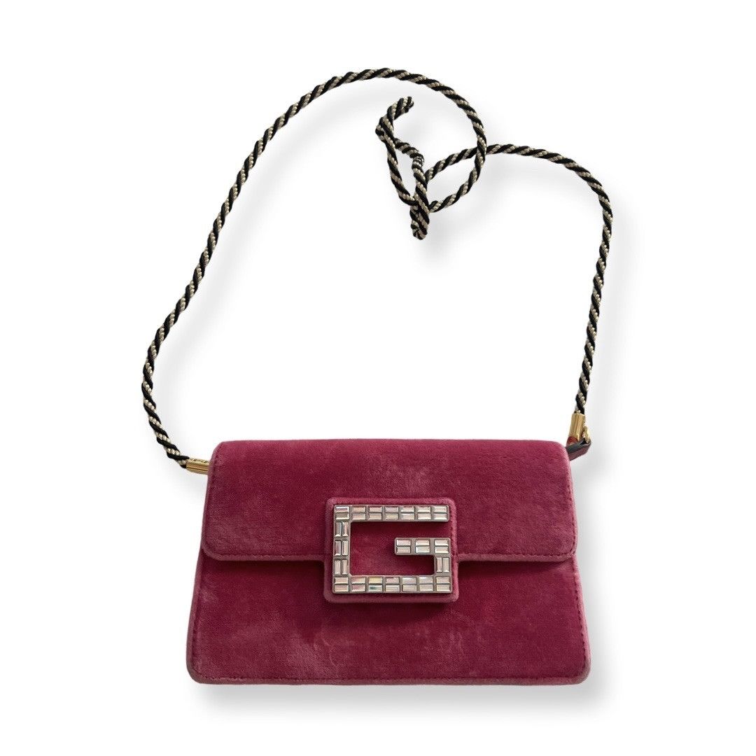 Gucci Gucci Square velvet pink mini bag Size ONE SIZE - 1 Thumbnail