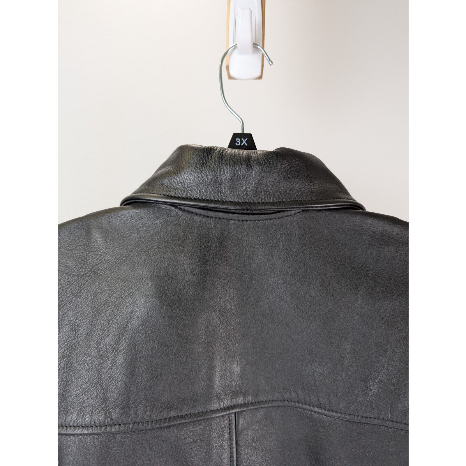 Officine Generale o1rshd1 Dafoe Bomber Grained Leather Jacket in Black Size US M / EU 48-50 / 2 - 17 Thumbnail