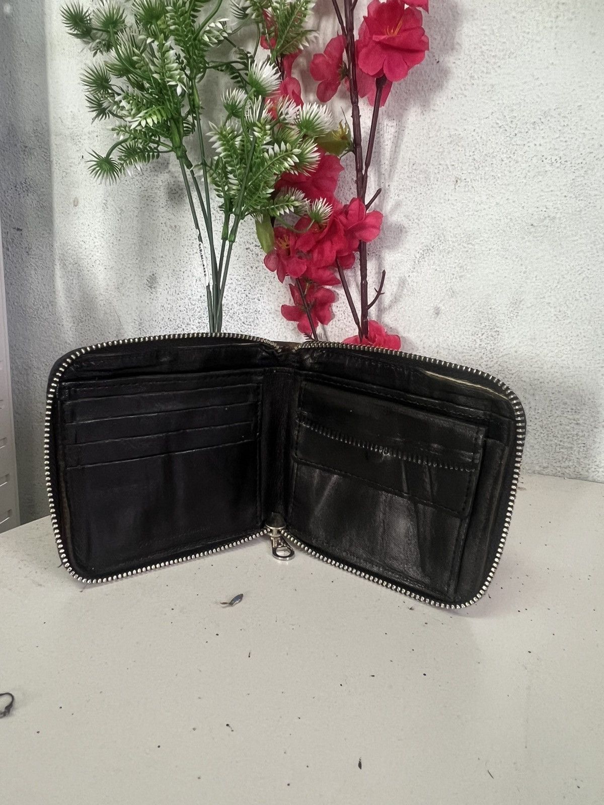 Japanese Brand × Leather × Takeo Kikuchi Takeo Kikuchi Zipper Leather Wallet Size ONE SIZE - 3 Thumbnail