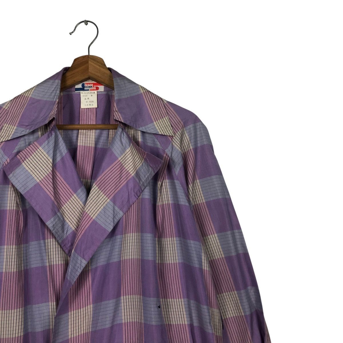 Issey Miyake 🔥VINTAGE 70’s ISSEY MIYAKE LONG JACKET TARTAN DESIGN RUNWAY Size US M / EU 48-50 / 2 - 6 Thumbnail