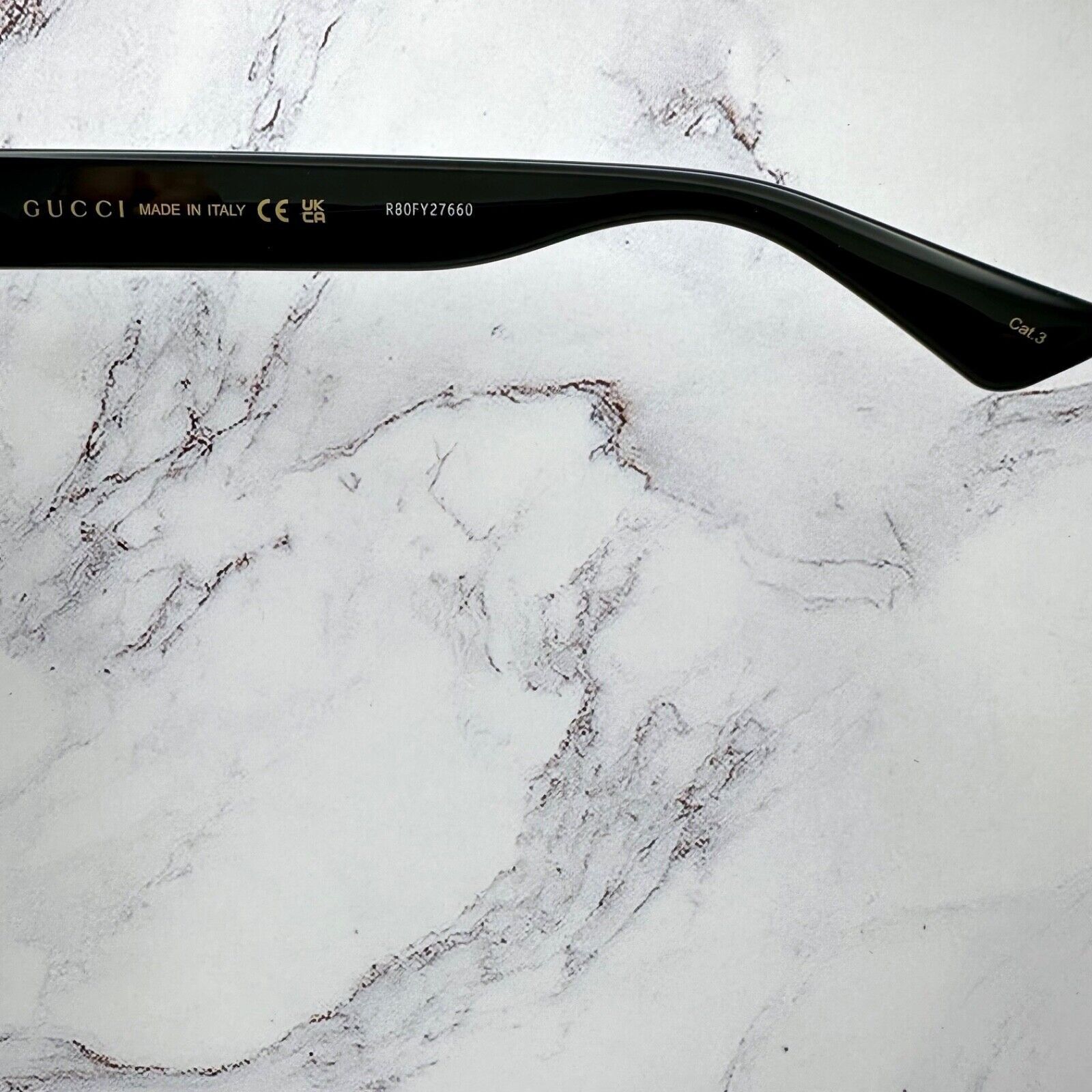 Gucci New Gucci Sunglasses Black Square Size ONE SIZE - 9 Thumbnail