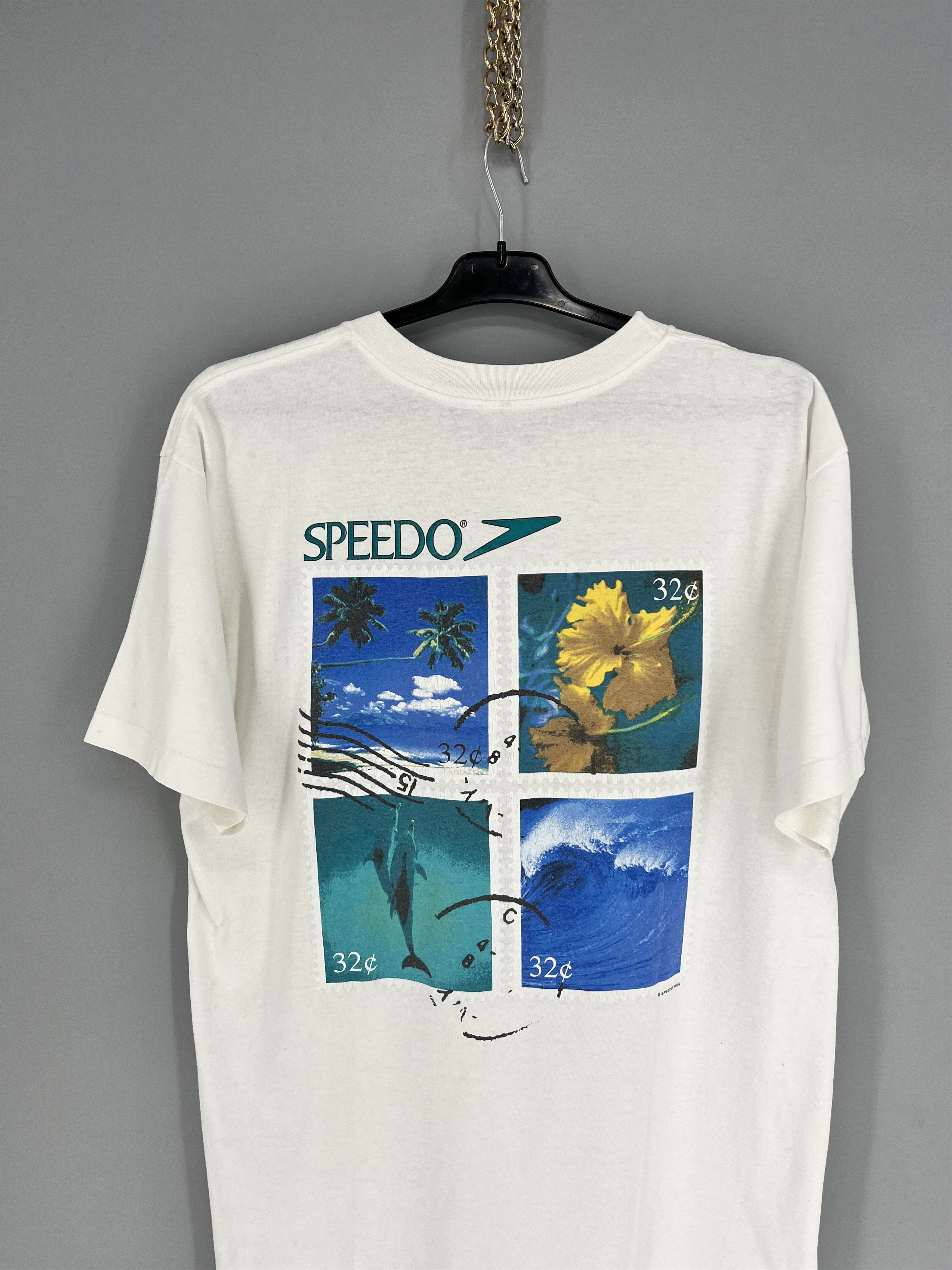 Speedo T shirt Vintage Speedo 1999 L Timbre Nature Dauphin Size US L / EU 52-54 / 3 - 16 Thumbnail