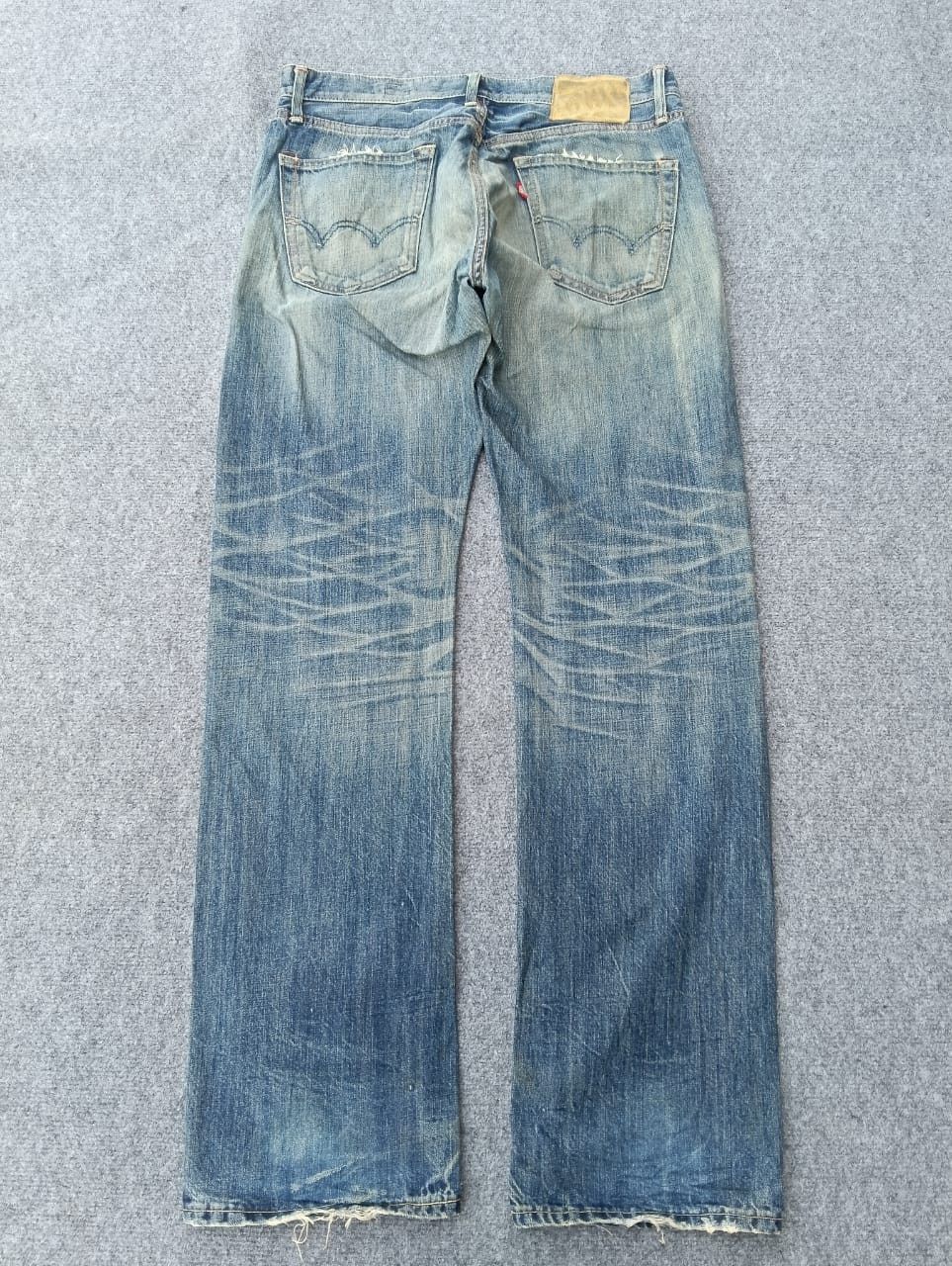 Edwin EDWIN Made In Japan Denim Jeans Vintage Wash Distressed Look Size US 33 - 2 Thumbnail