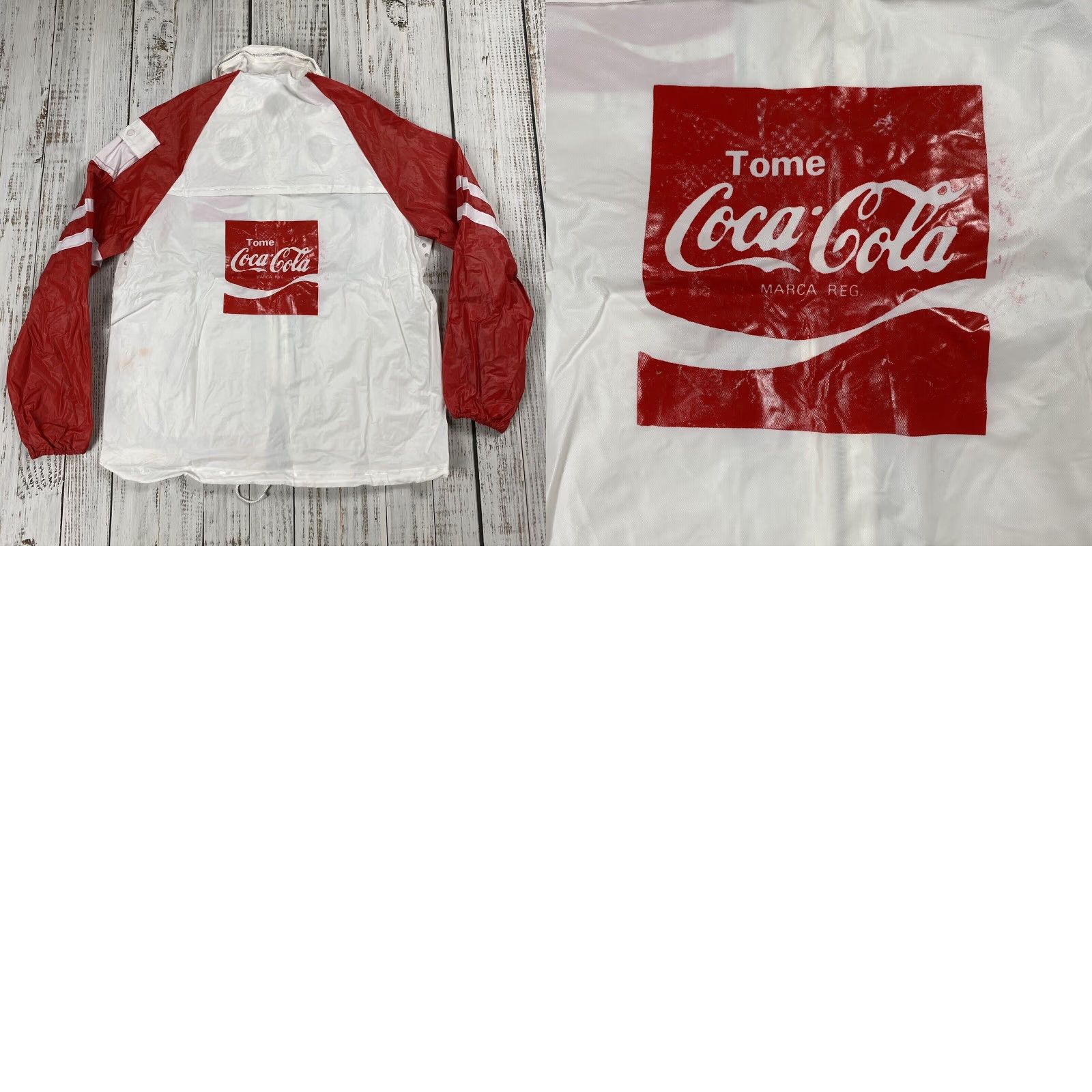 Vintage VINTAGE Coca Cola Jacket Vinyl Red White Zip Up Advertising Coke M Adult Medium White 1970s Mens Size US M / EU 48-50 / 2 - 8 Thumbnail