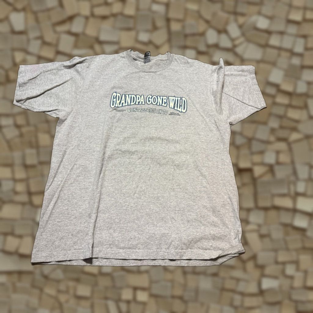 Vintage VINTAGE Shirt Mens XL Grey Blue White " Grandpa Gone Wild" Graphic Print Size US XL / EU 56 / 4 - 1 Thumbnail