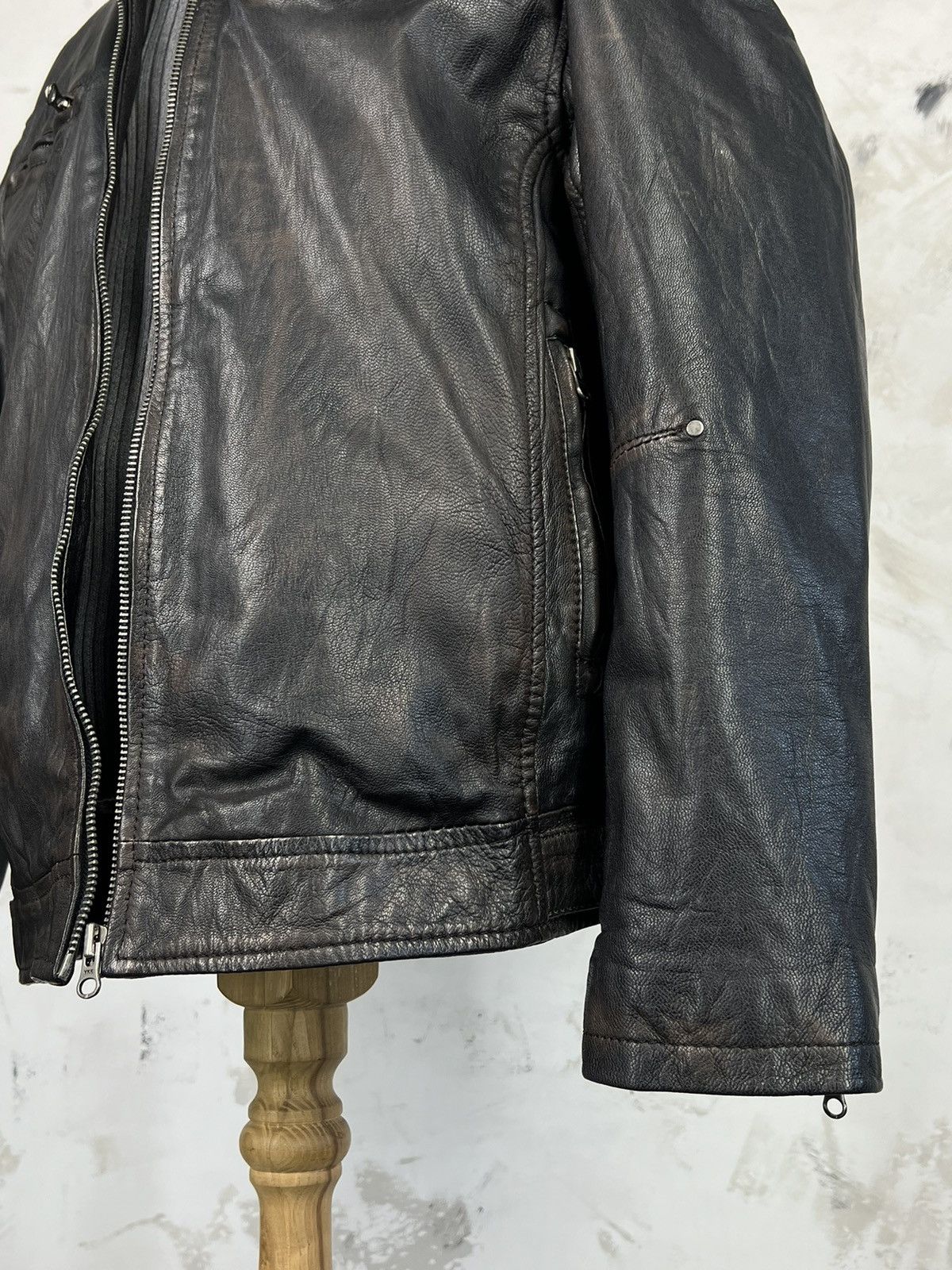 Vintage Vintage Gipsy Germany Leather Jacket Size L - XL Size US L / EU 52-54 / 3 - 3 Thumbnail