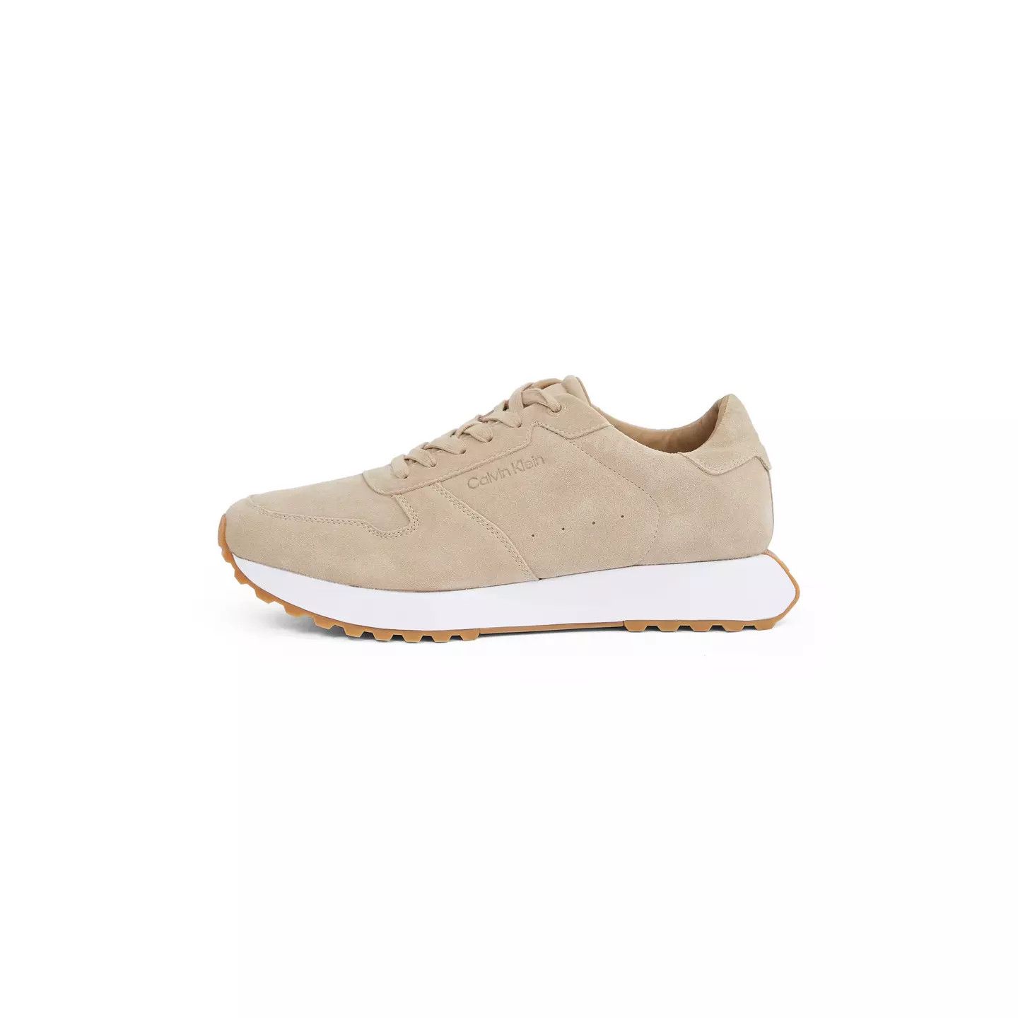 Calvin Klein o1g2r1mq0426 Low Top Lace Up Runners Sneakers in Beige Size US 8 / EU 41 - 6 Thumbnail