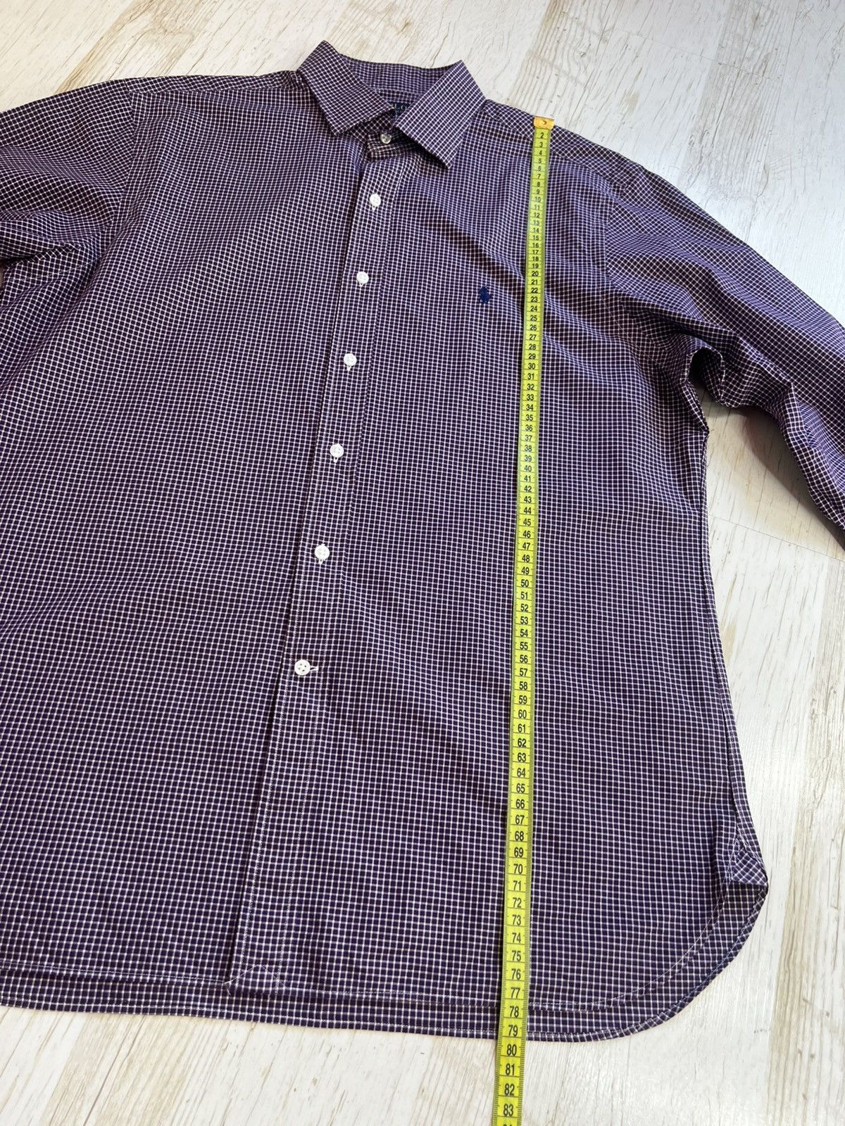 Polo Ralph Lauren Polo Ralph Lauren Purple Check Poplin Shirt 17 43 XL Cotton Size US XL / EU 56 / 4 - 14 Thumbnail